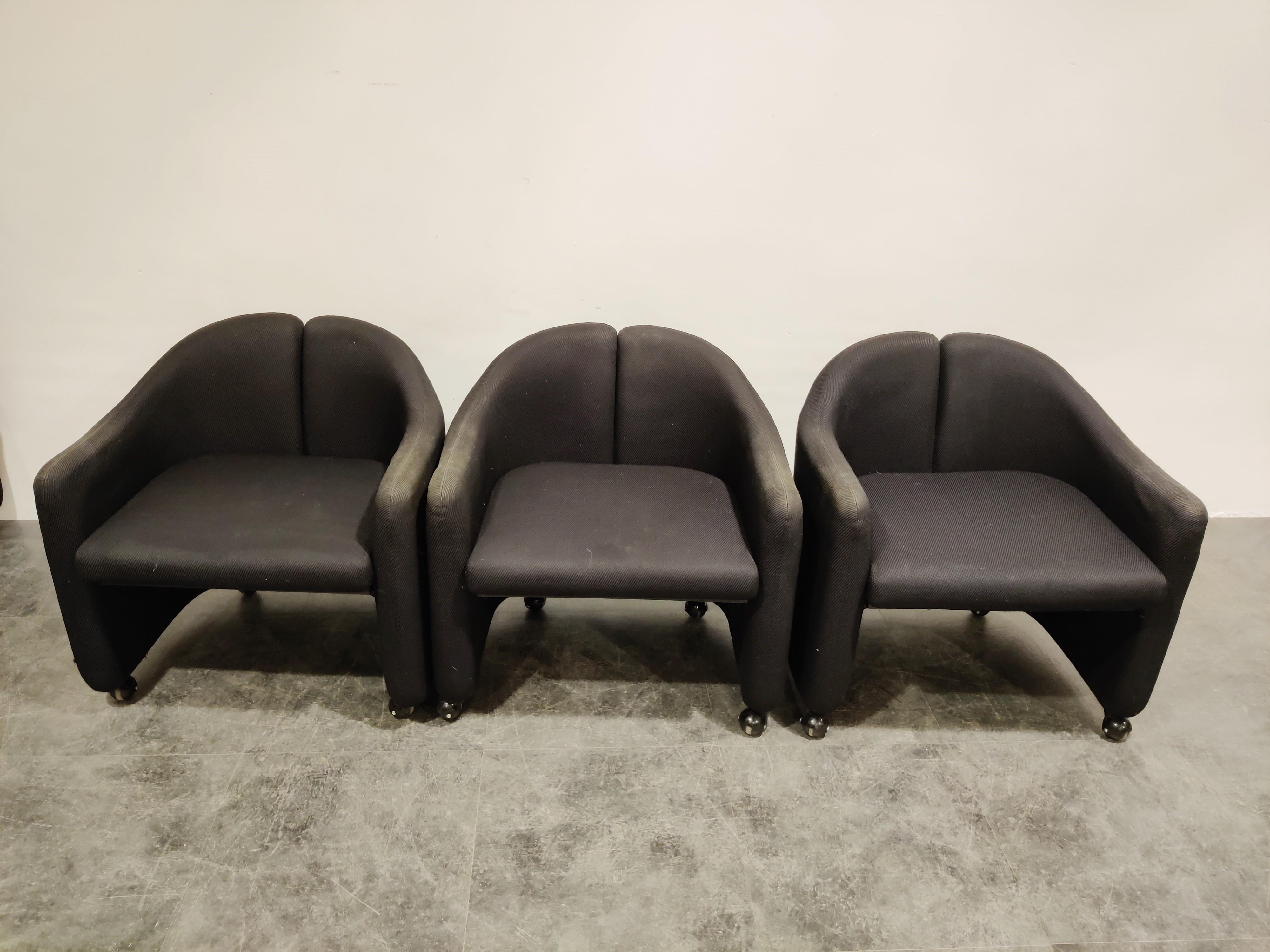 Late 20th Century Armchairs by Eugenio Gerlio for Tecno, 1980s