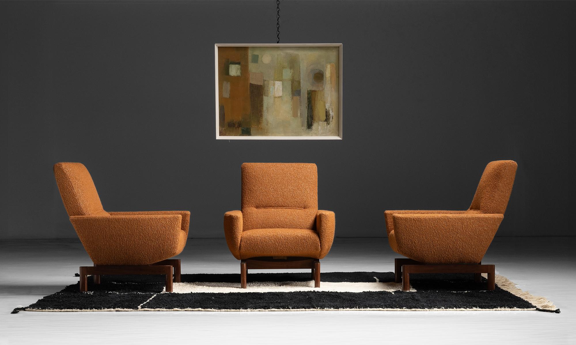 Fauteuils par Geneviève Dangles, France circa 1950 Bon état à Culver City, CA