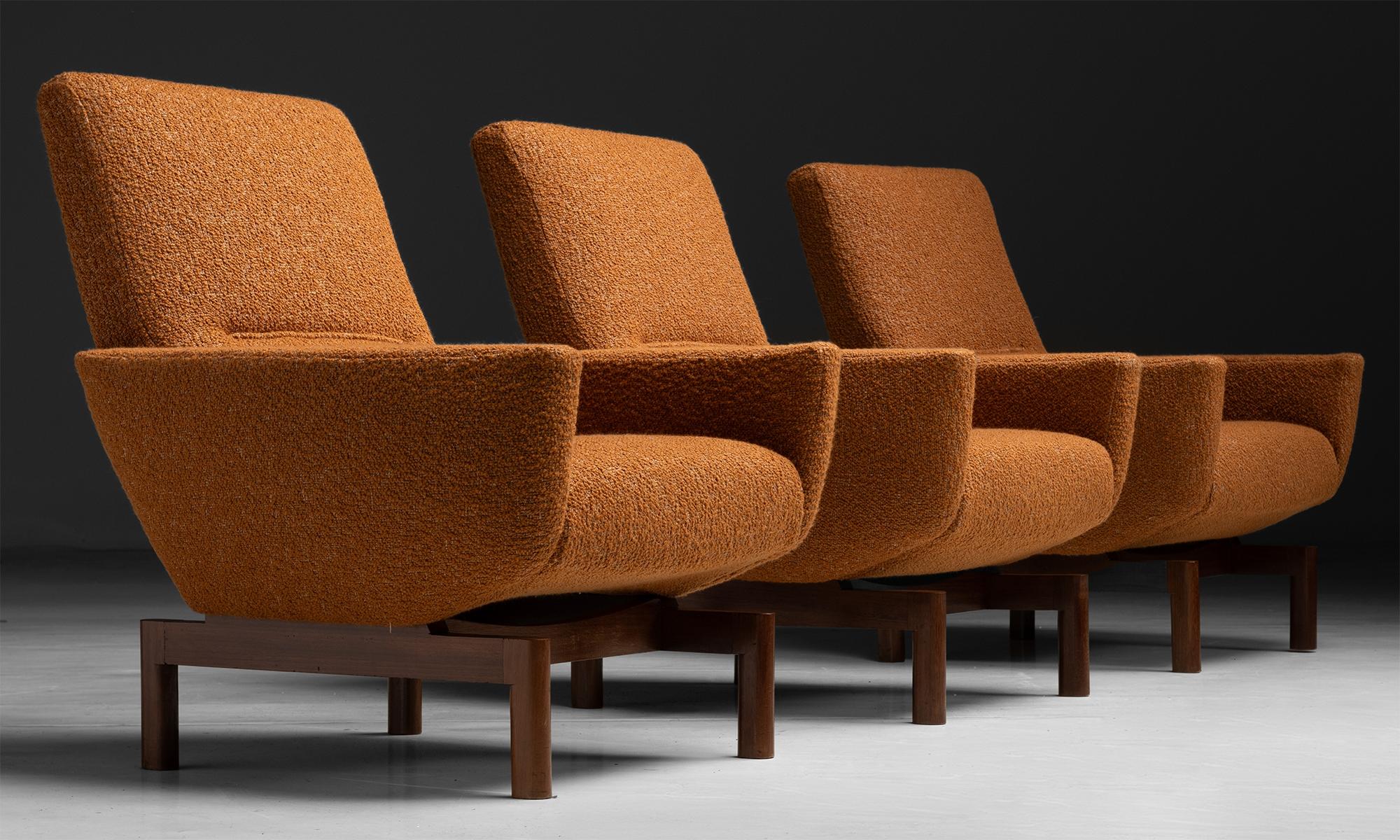 Bouclé Fauteuils par Geneviève Dangles, France circa 1950