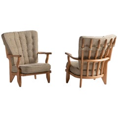 Armchairs by Guillerme 
Chambron, France, circa 1950