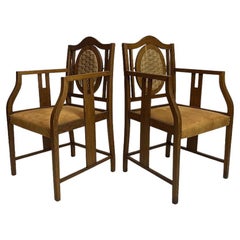 Antique Armchairs by Hans Vollmer for Prag-Rudniker Korbwaren Vienna