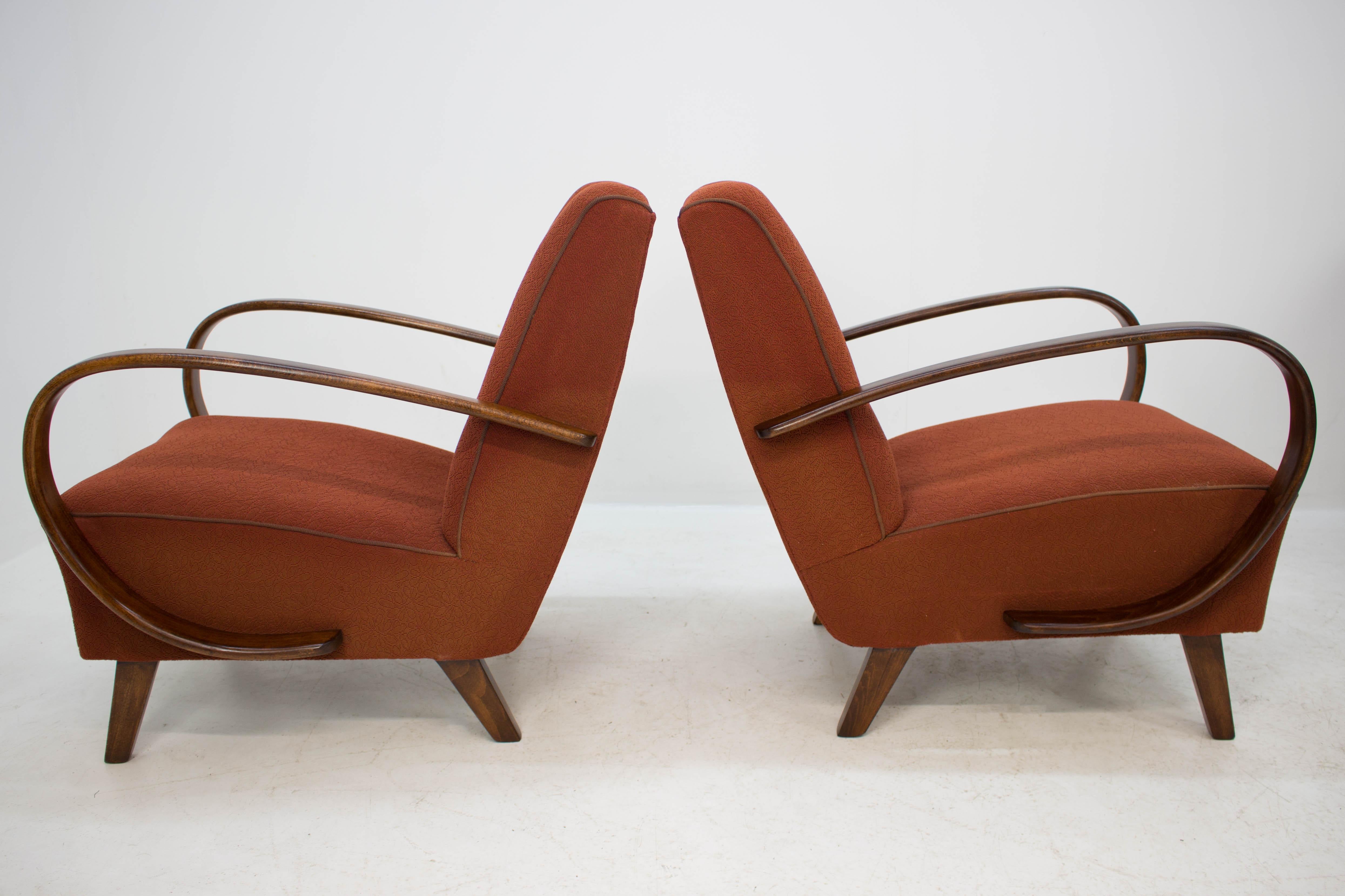 Armchairs by Jindrich Halabala, 1940s, Set of Two 3