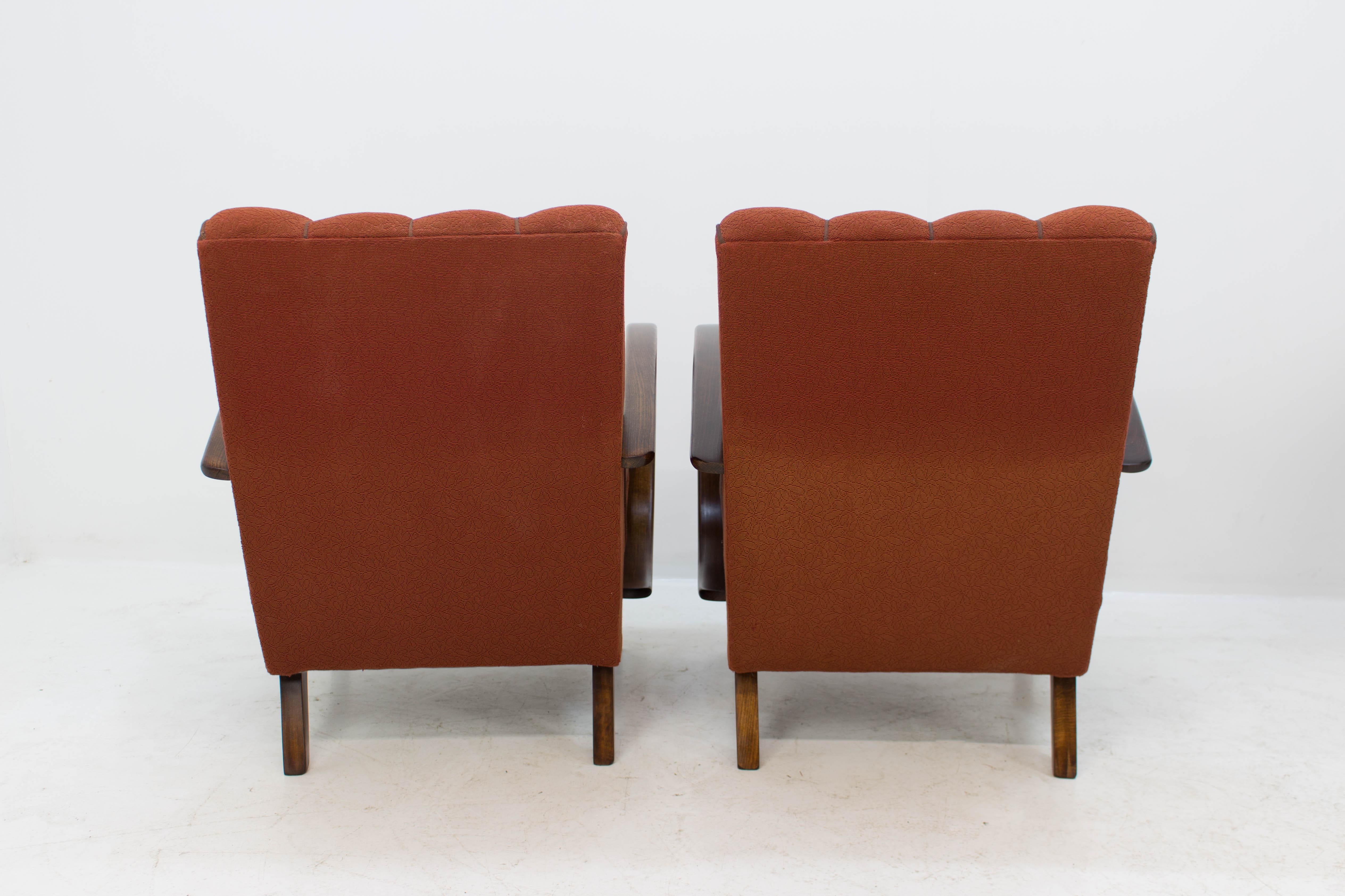 Armchairs by Jindrich Halabala, 1940s, Set of Two 4