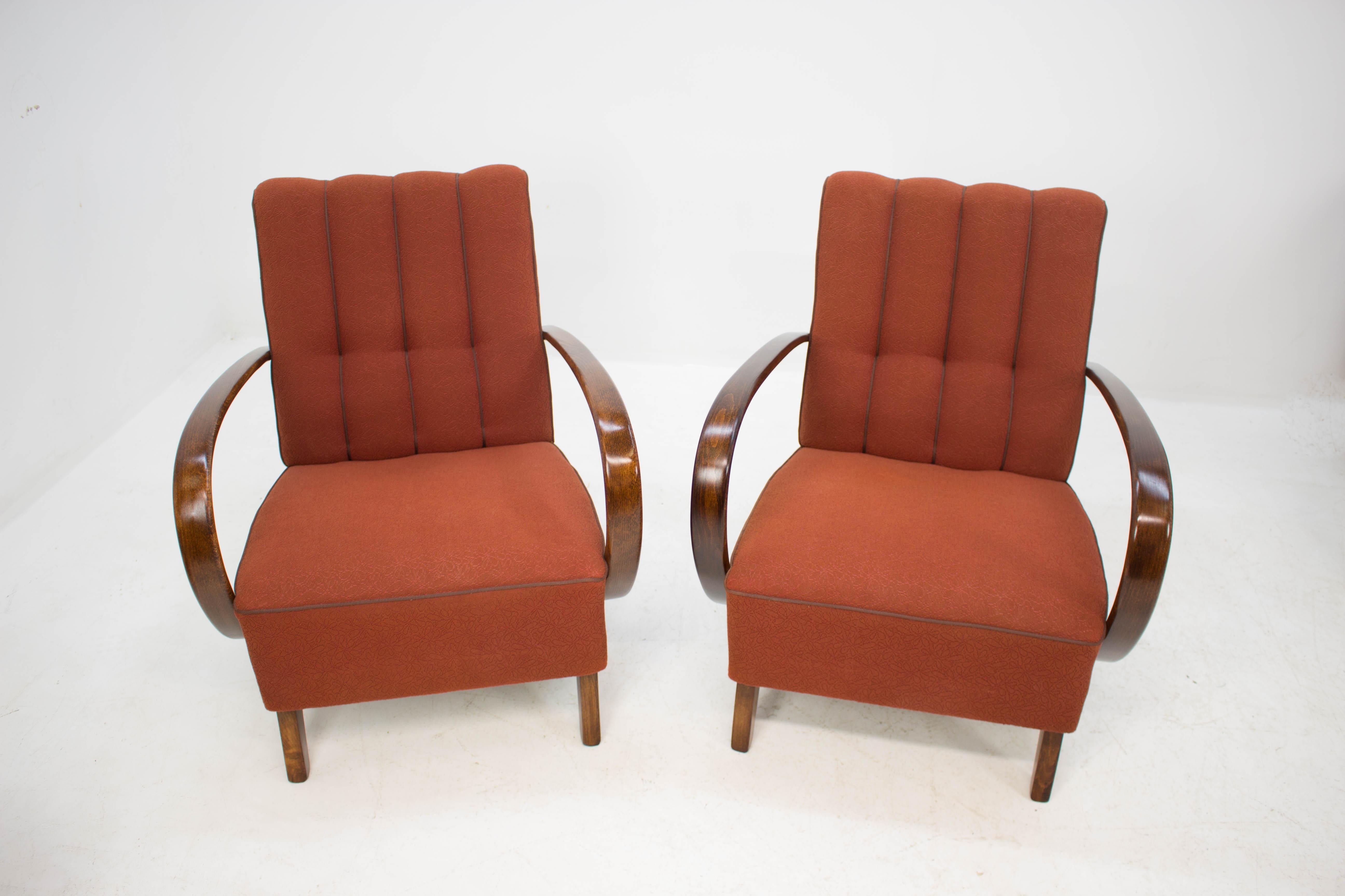 Armchairs by Jindrich Halabala, 1940s, Set of Two 5