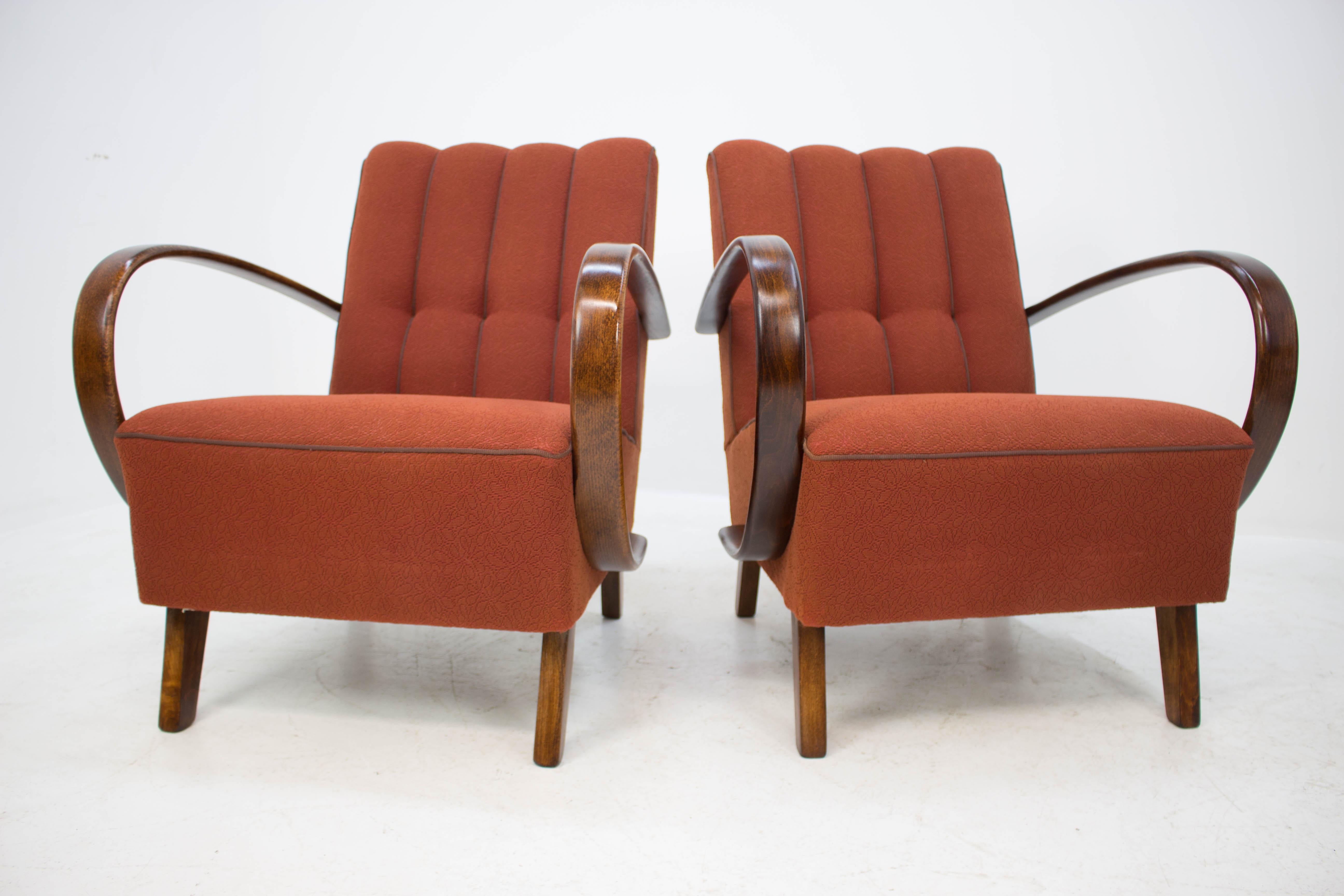 Armchairs by Jindrich Halabala, 1940s, Set of Two 6