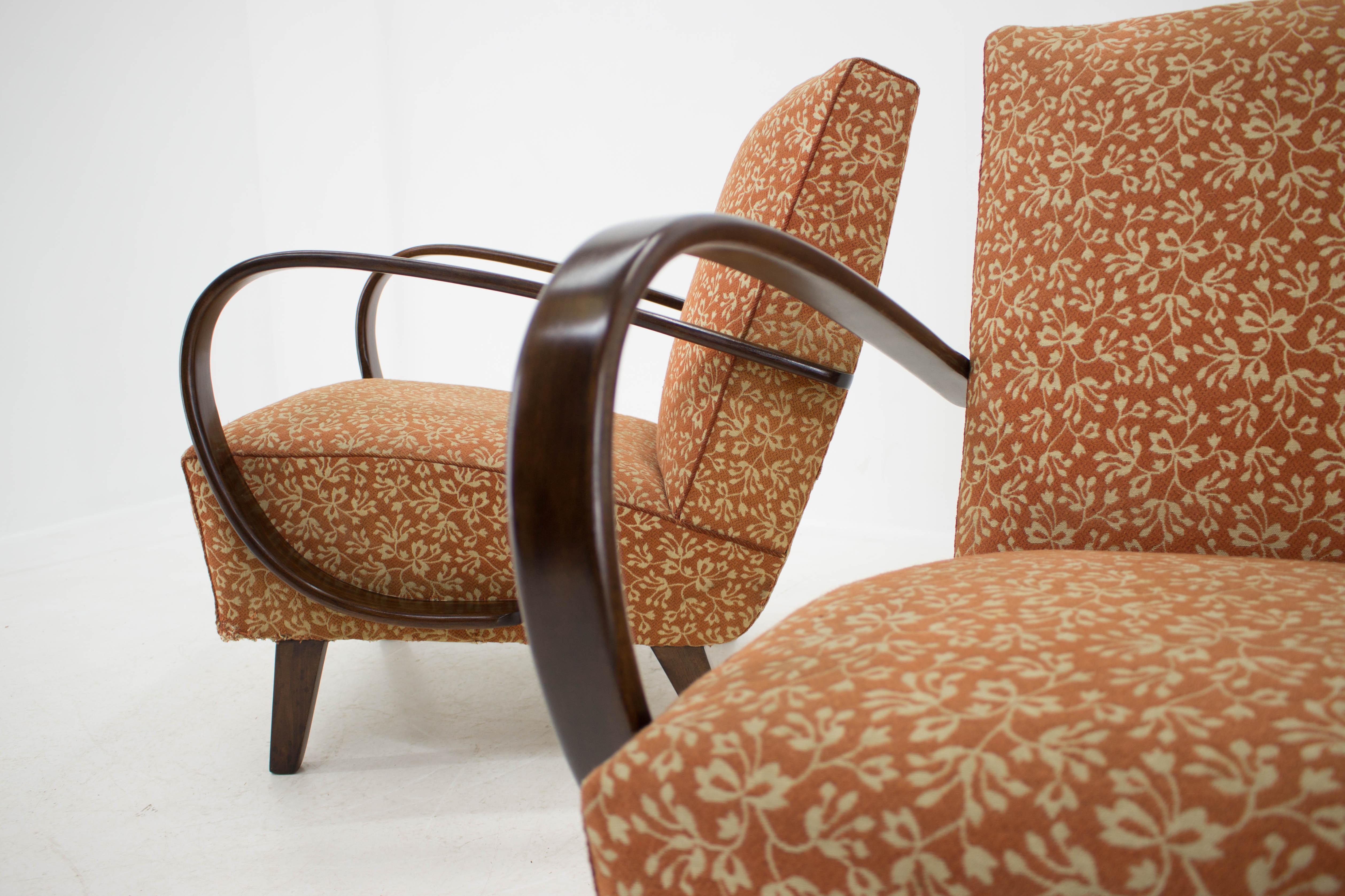 Armchairs by Jindrich Halabala, 1940s, Set of Two 9