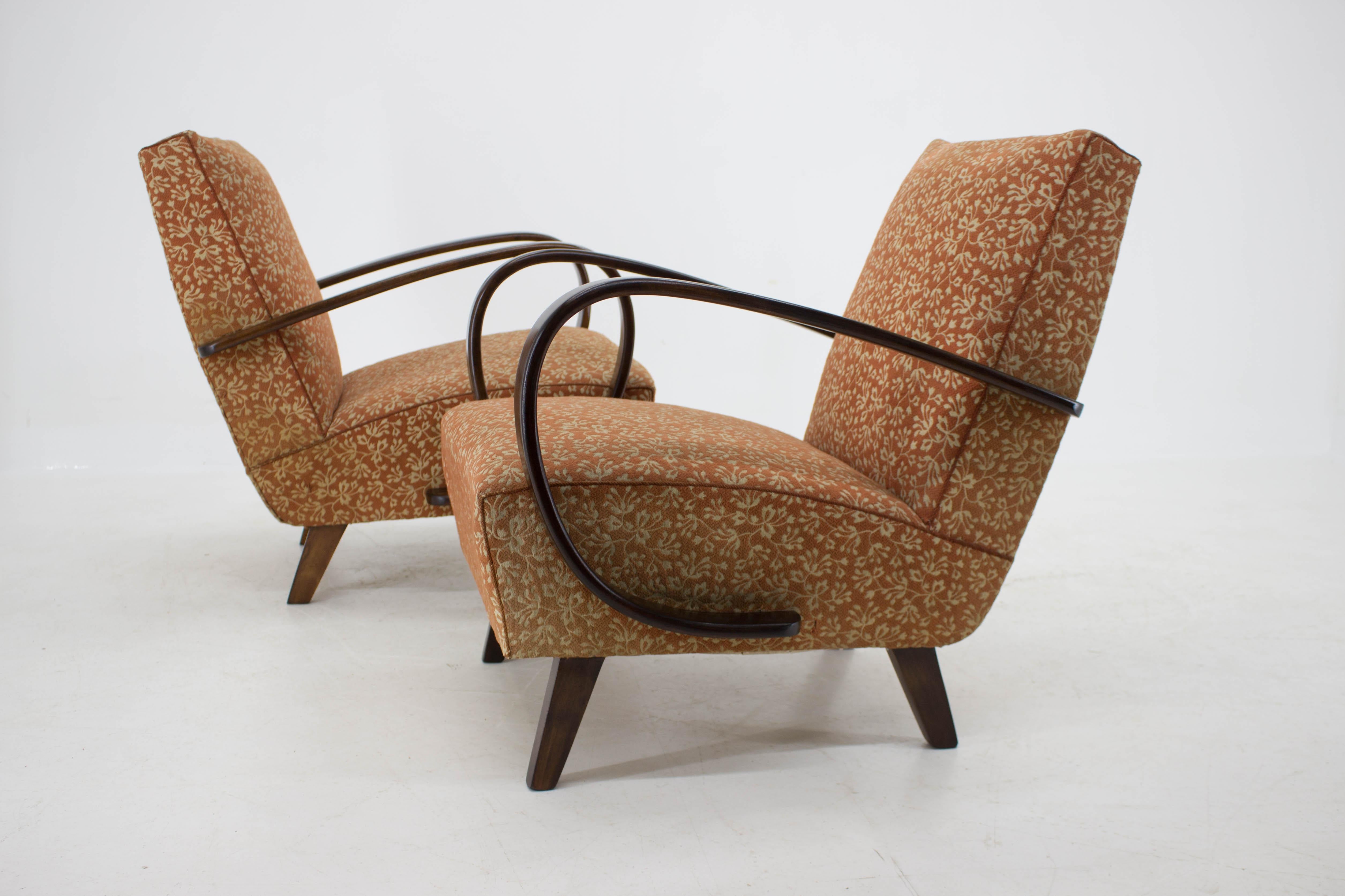 Armchairs by Jindrich Halabala, 1940s, Set of Two 10