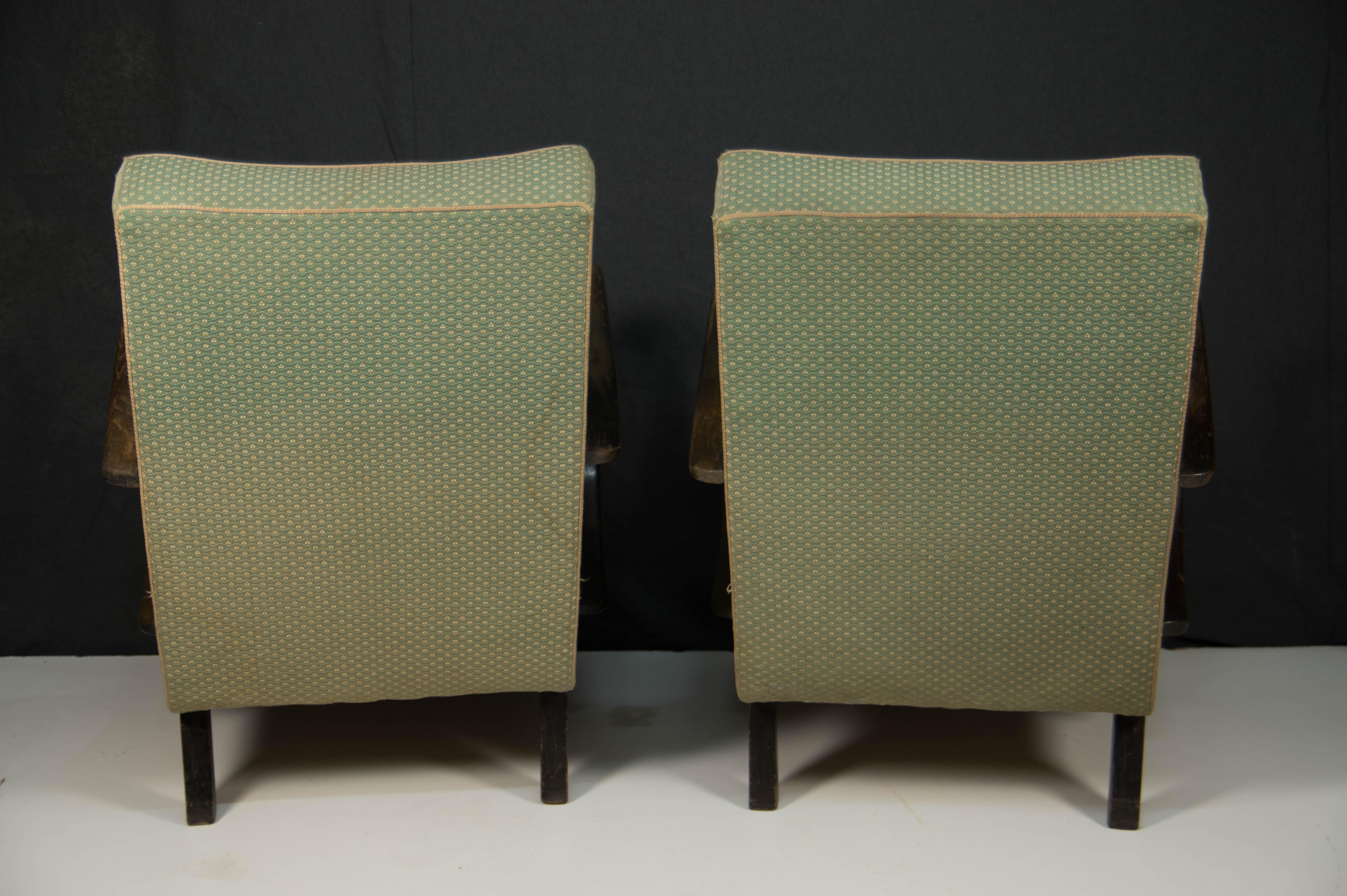 Art Deco Armchairs by Jindrich Halabala, 1950s, Set of Two