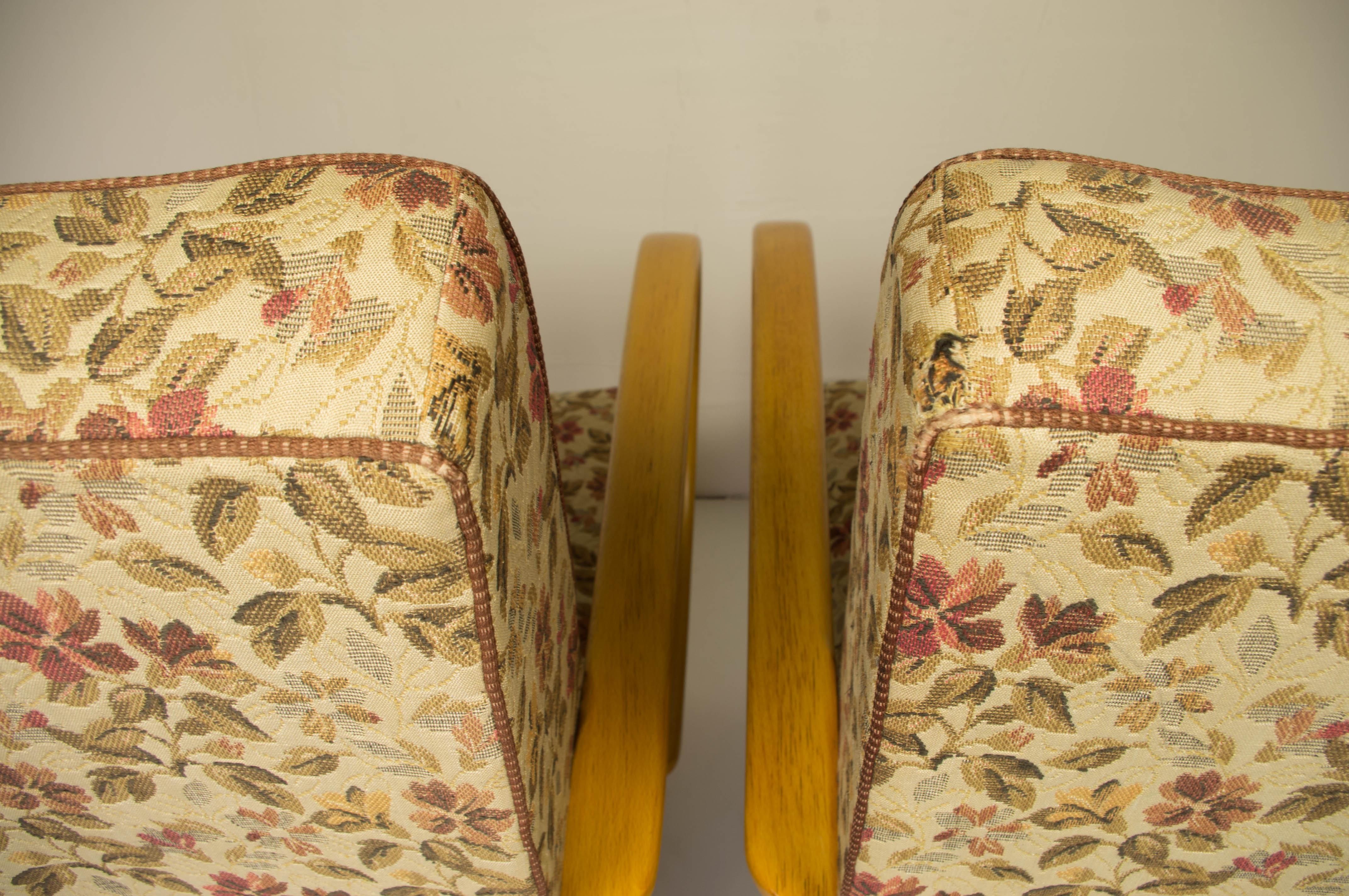 Armchairs by Jindrich Halabala, 1950s, Set of Two 2