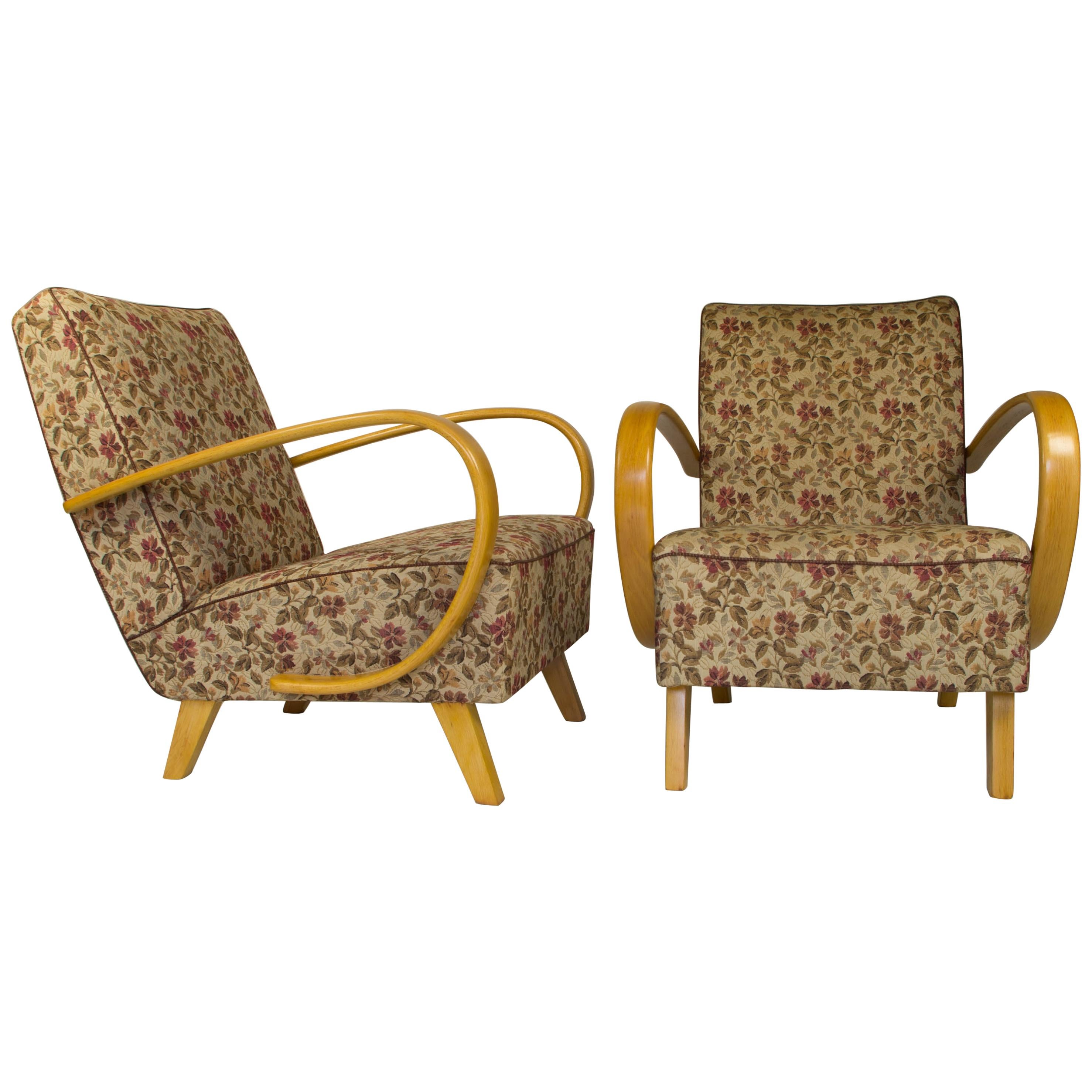 Armchairs by Jindrich Halabala, 1950s, Set of Two