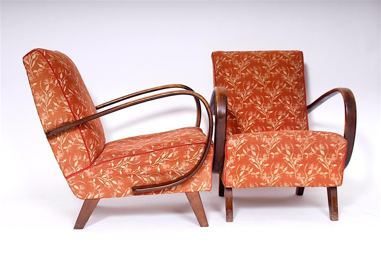 Mid-Century Modern Armchairs by Jindrich Halabala