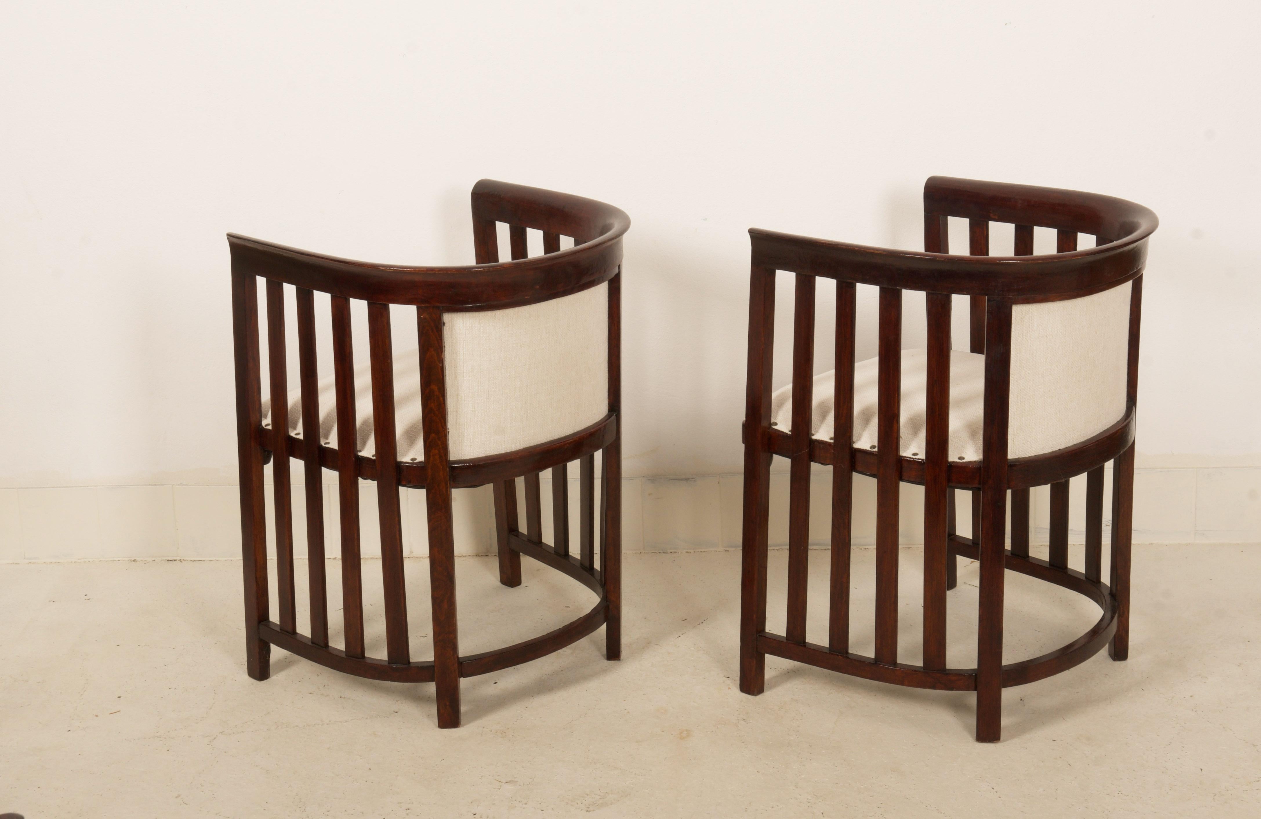 Vienna Secession Armchairs by Josef Hoffmann for Thonet Vienna For Sale