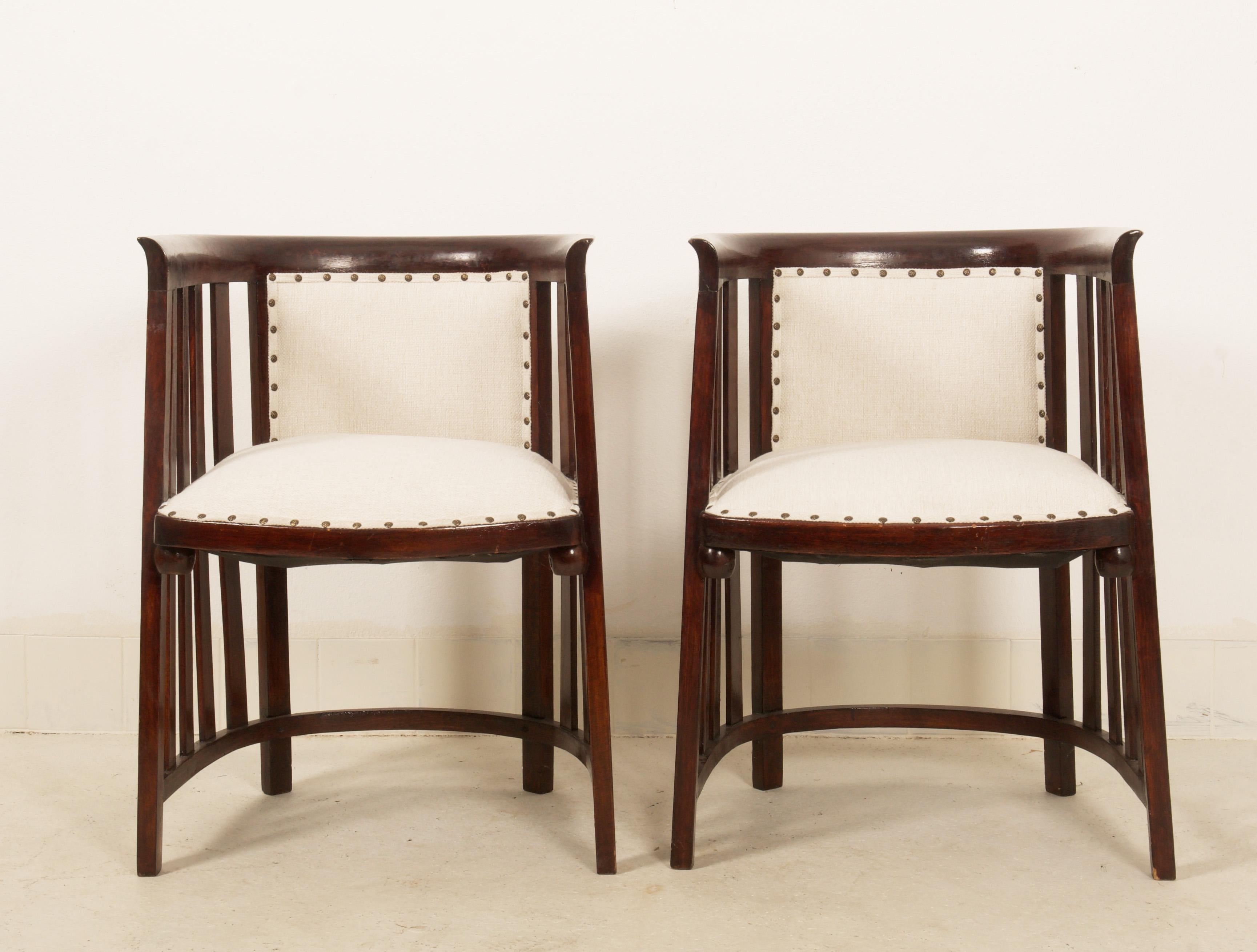 Beech Armchairs by Josef Hoffmann for Thonet Vienna For Sale