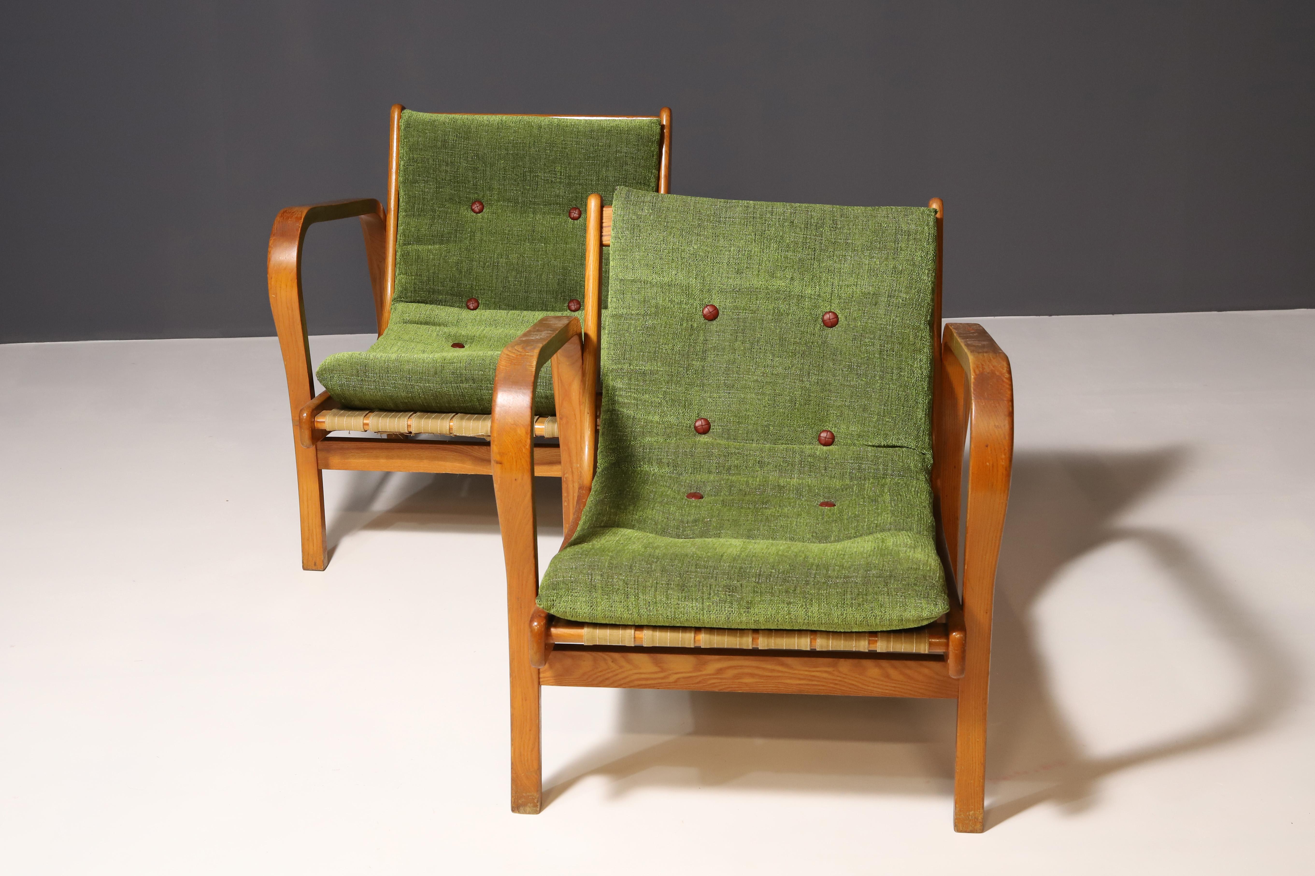Armchairs by Kropáček and Koželka for Interior Praha, 1940s, Set of 2 1