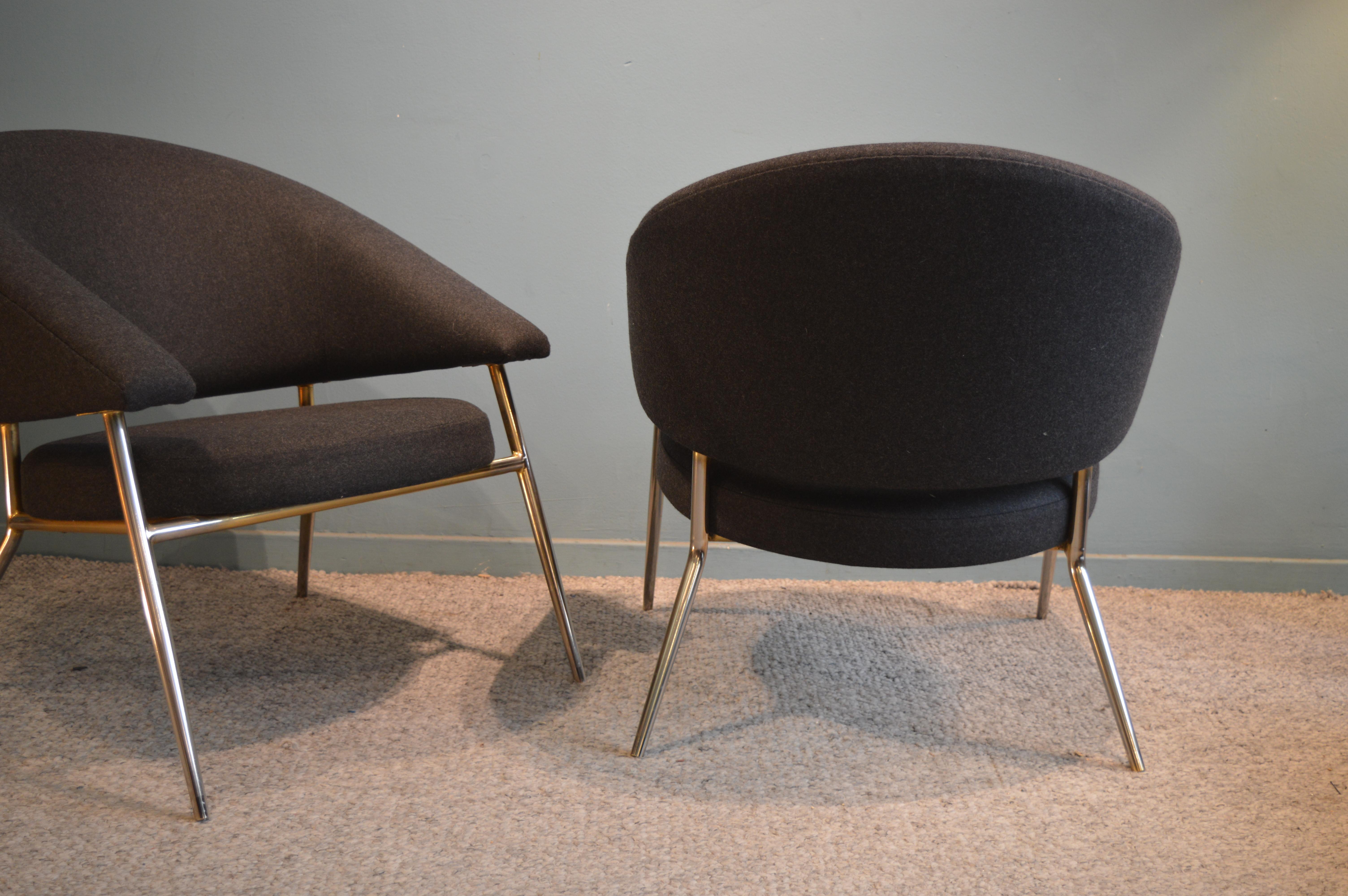 Mid-20th Century Armchairs by Maurice Cabrol For Sale