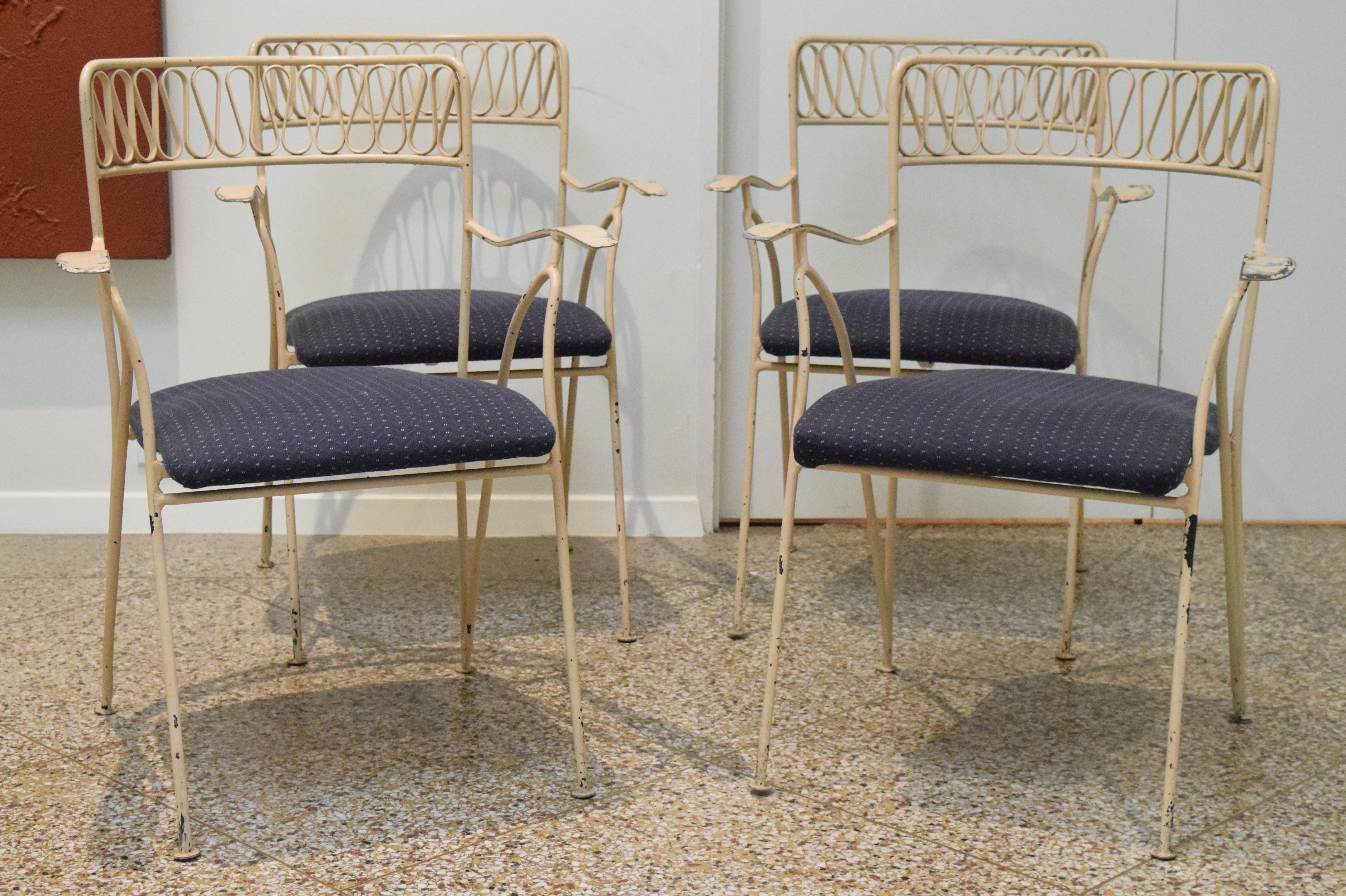 Wrought Iron Armchairs by Maurizio Tempestini for Salterini