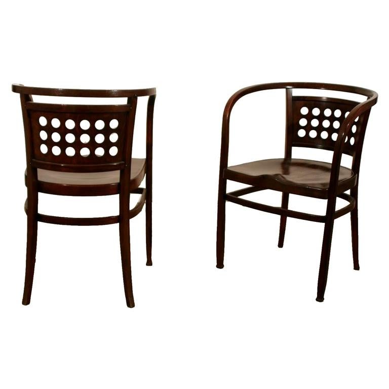 Armchairs by Otto Wagner For Sale