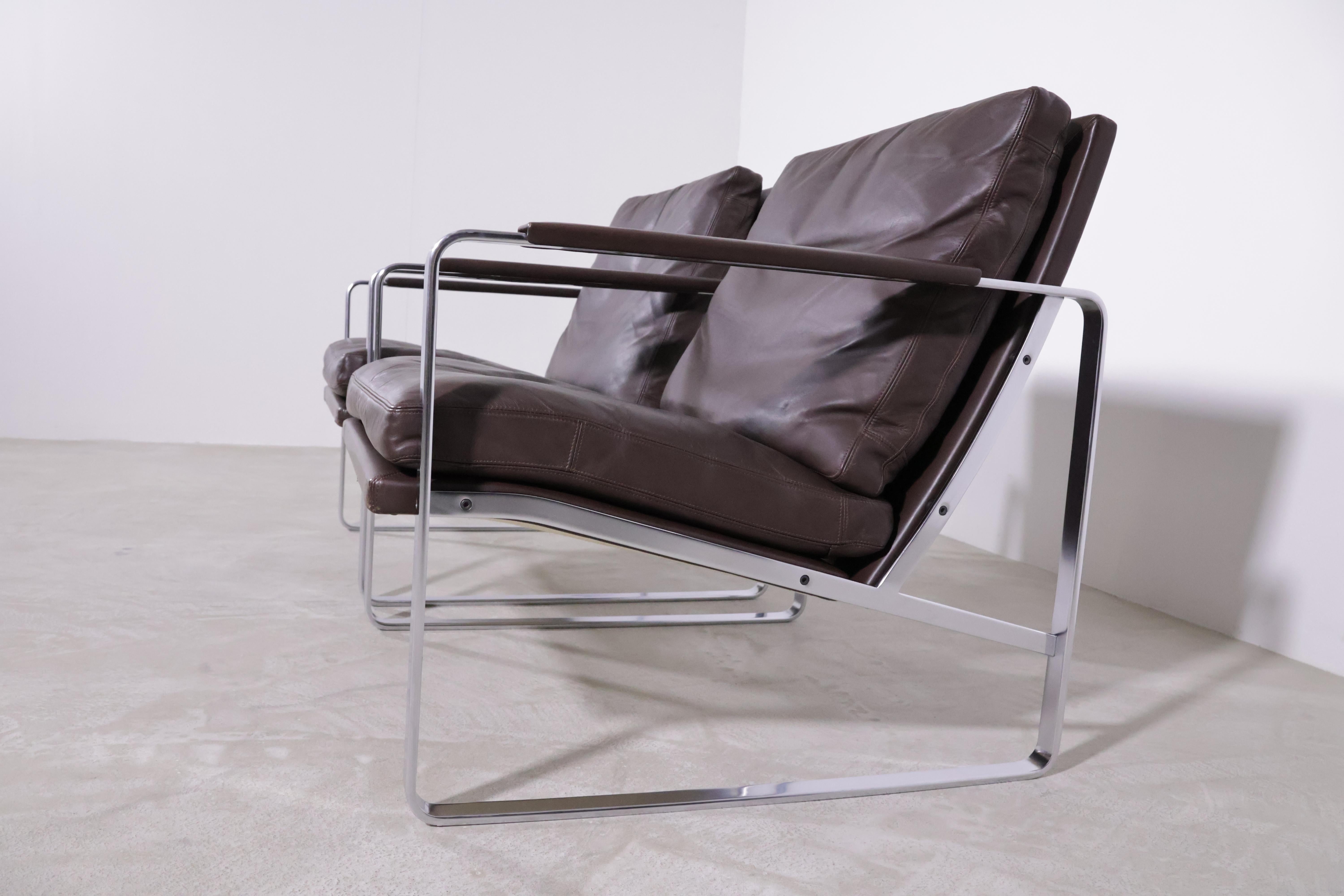 Metal Armchairs by Preben Fabricius & Jørgen Kastholm for Arnold Exclusiv For Sale