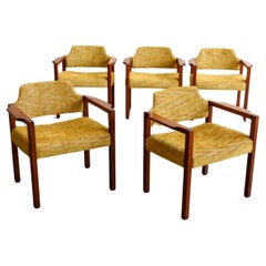 Retro Armchairs by Umberto Brandigi for Poltronova Set of Six Beech & Fabric