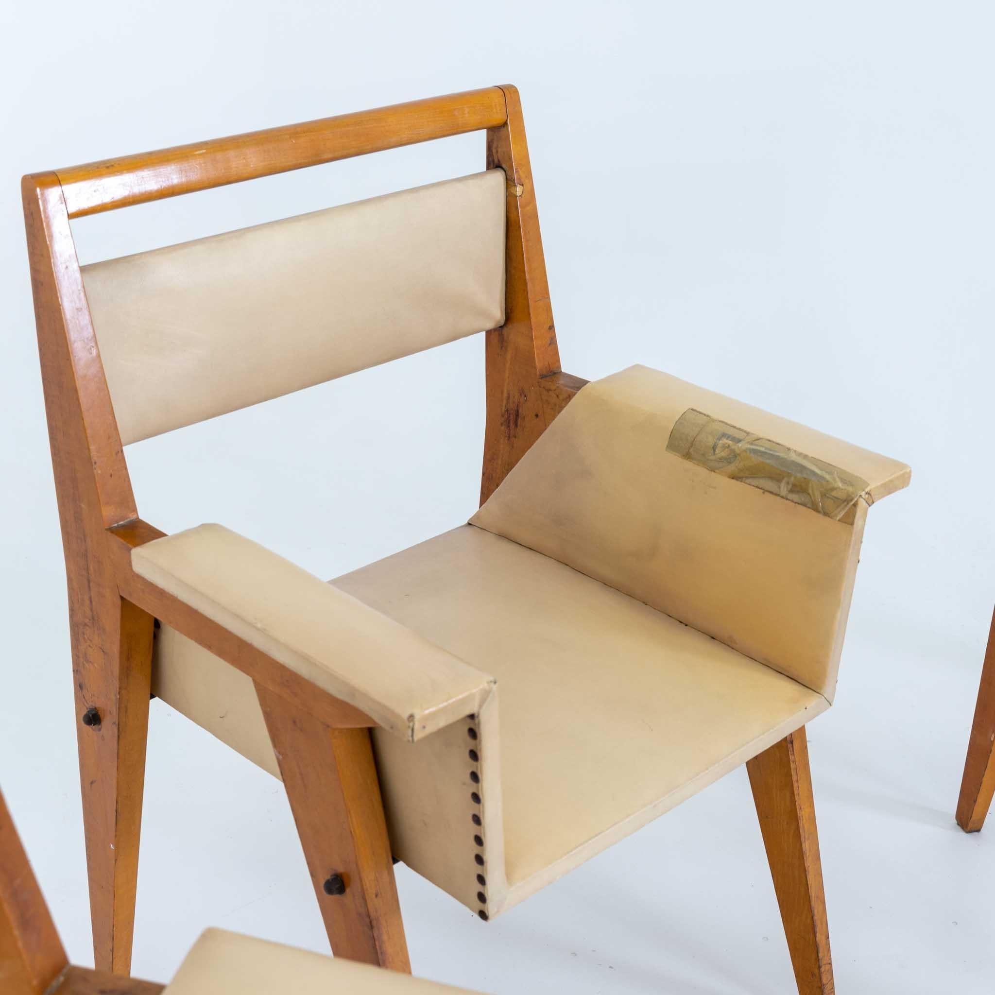 Armchairs, Designed by Vittorio Armellini, Italy Mid-20th Century In Fair Condition For Sale In Greding, DE