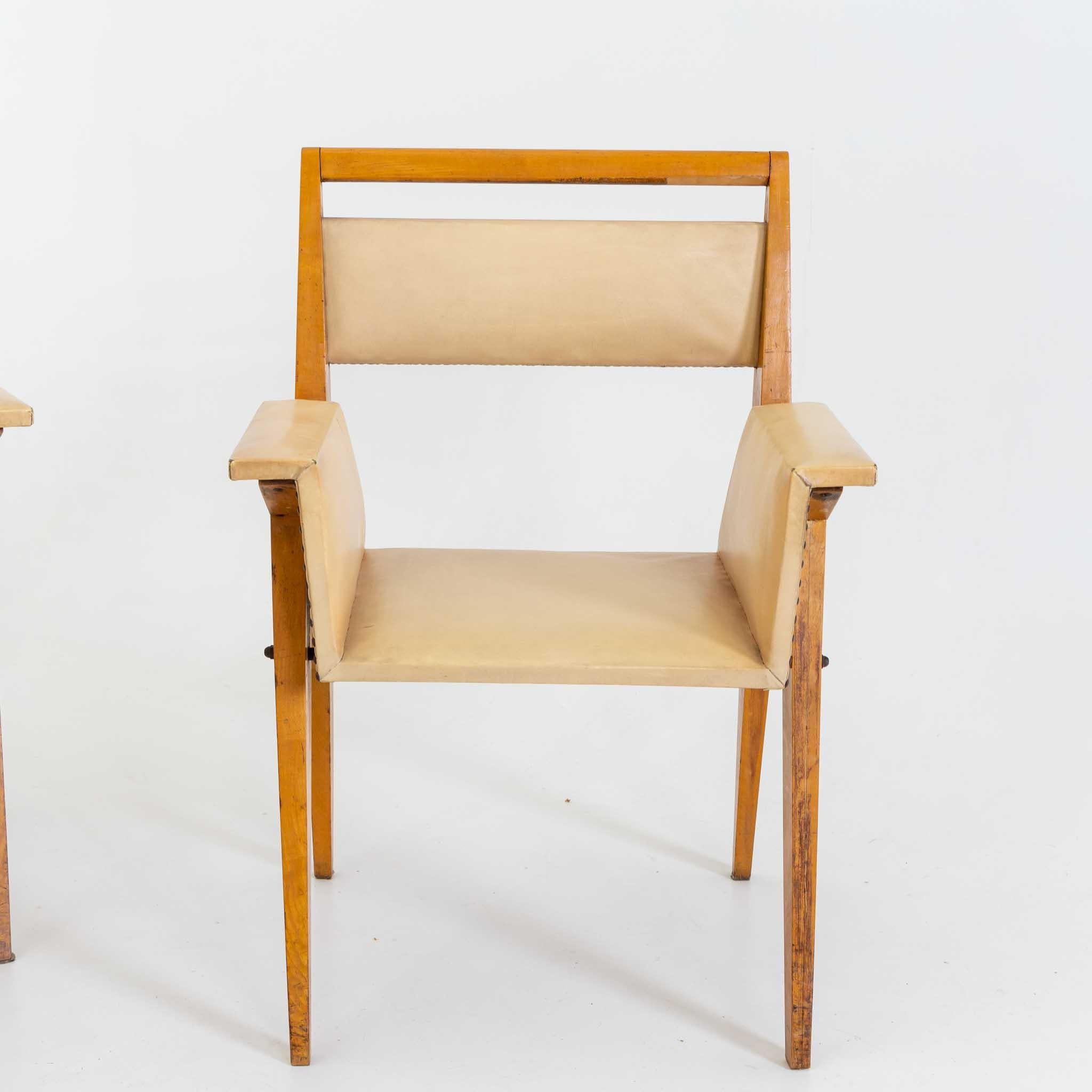 Wood Armchairs, Designed by Vittorio Armellini, Italy Mid-20th Century For Sale