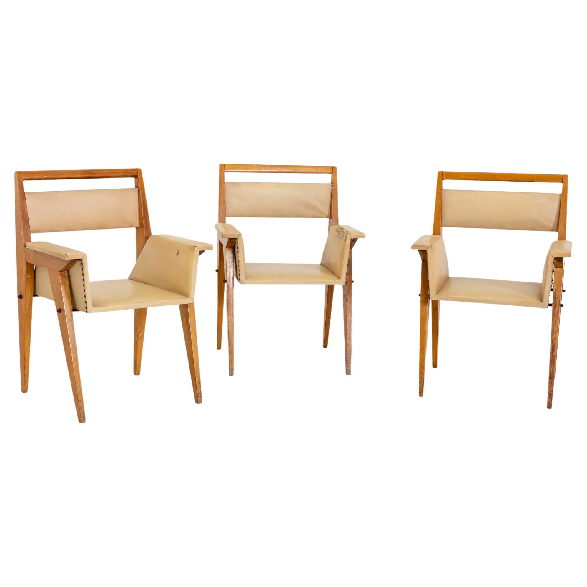 Armchairs, Designed by Vittorio Armellini, Italy Mid-20th Century For Sale