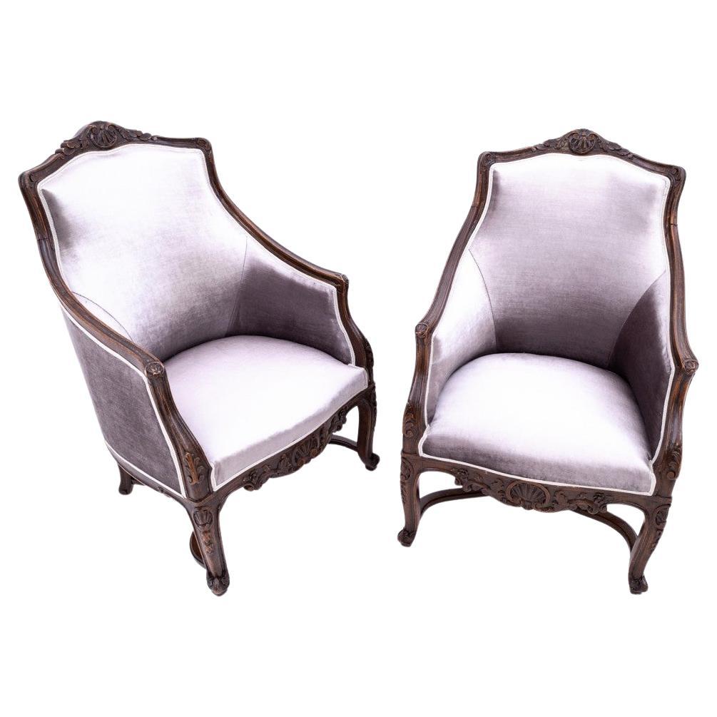 Armchairs, France, circa 1890.