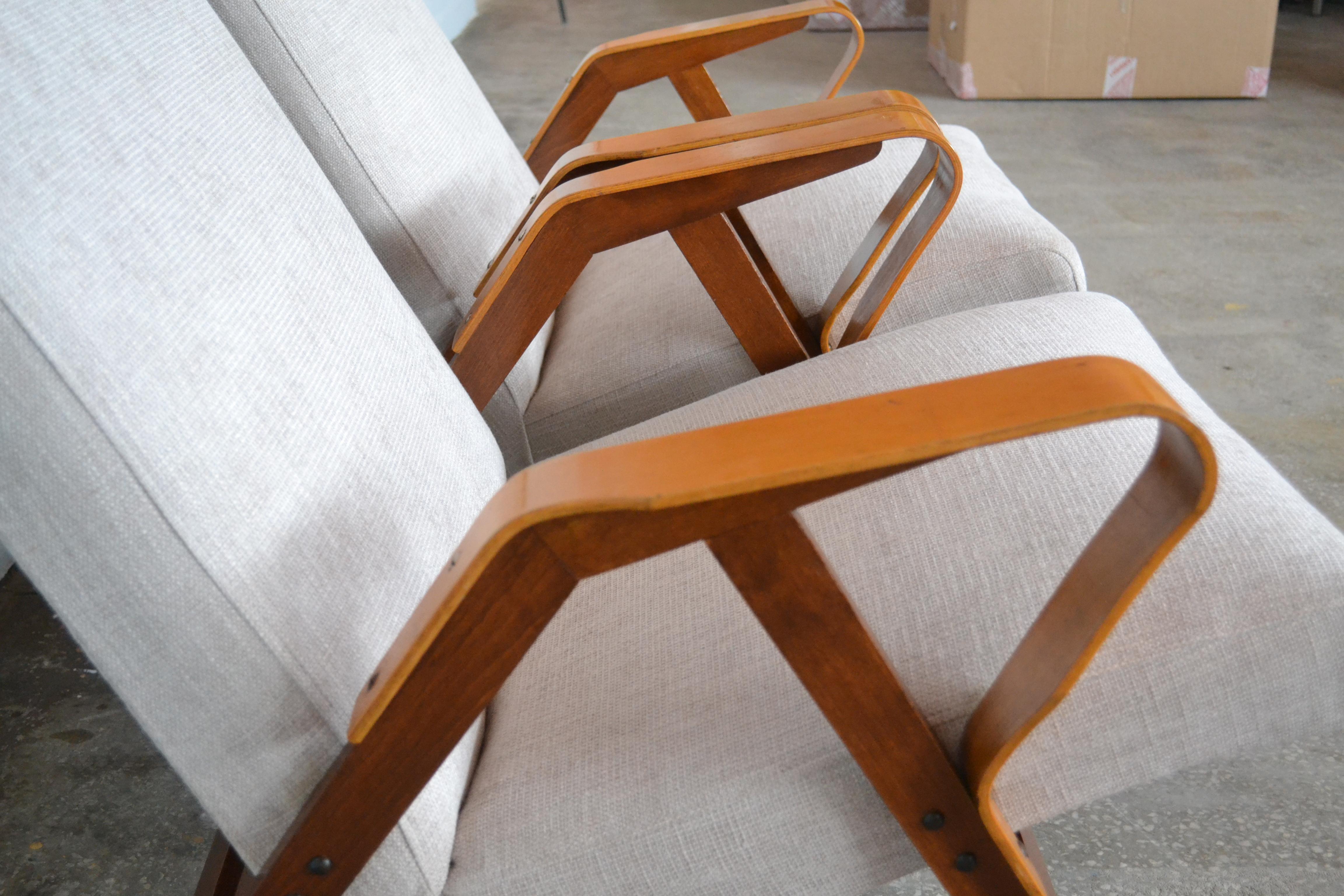Armchairs from Tatra Nabytok, 1960s, Set of Two In Excellent Condition In Mazowieckie, PL