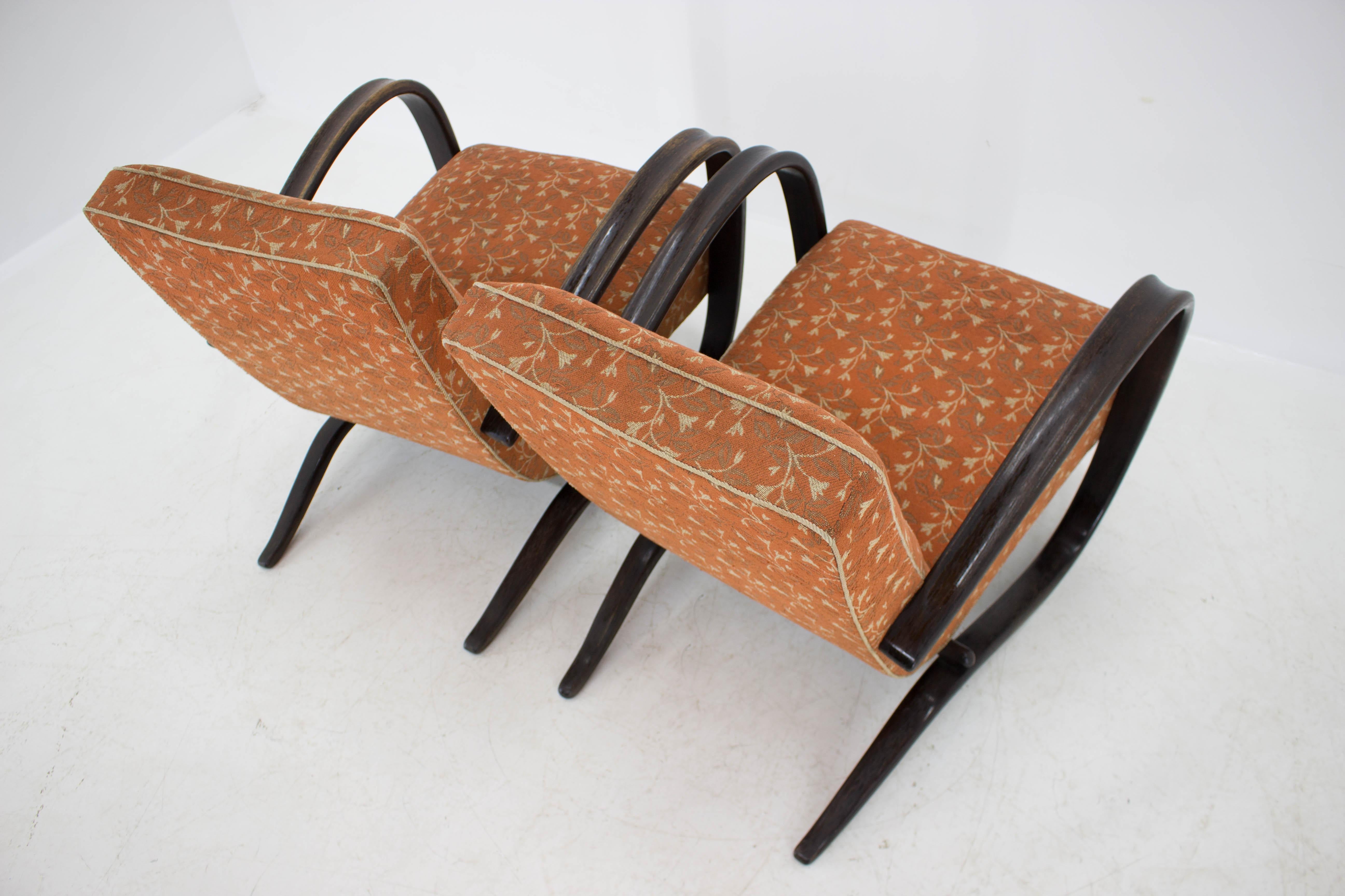 Armchairs H 269 by Jindrich Halabala, Set of Two, 1930s 6