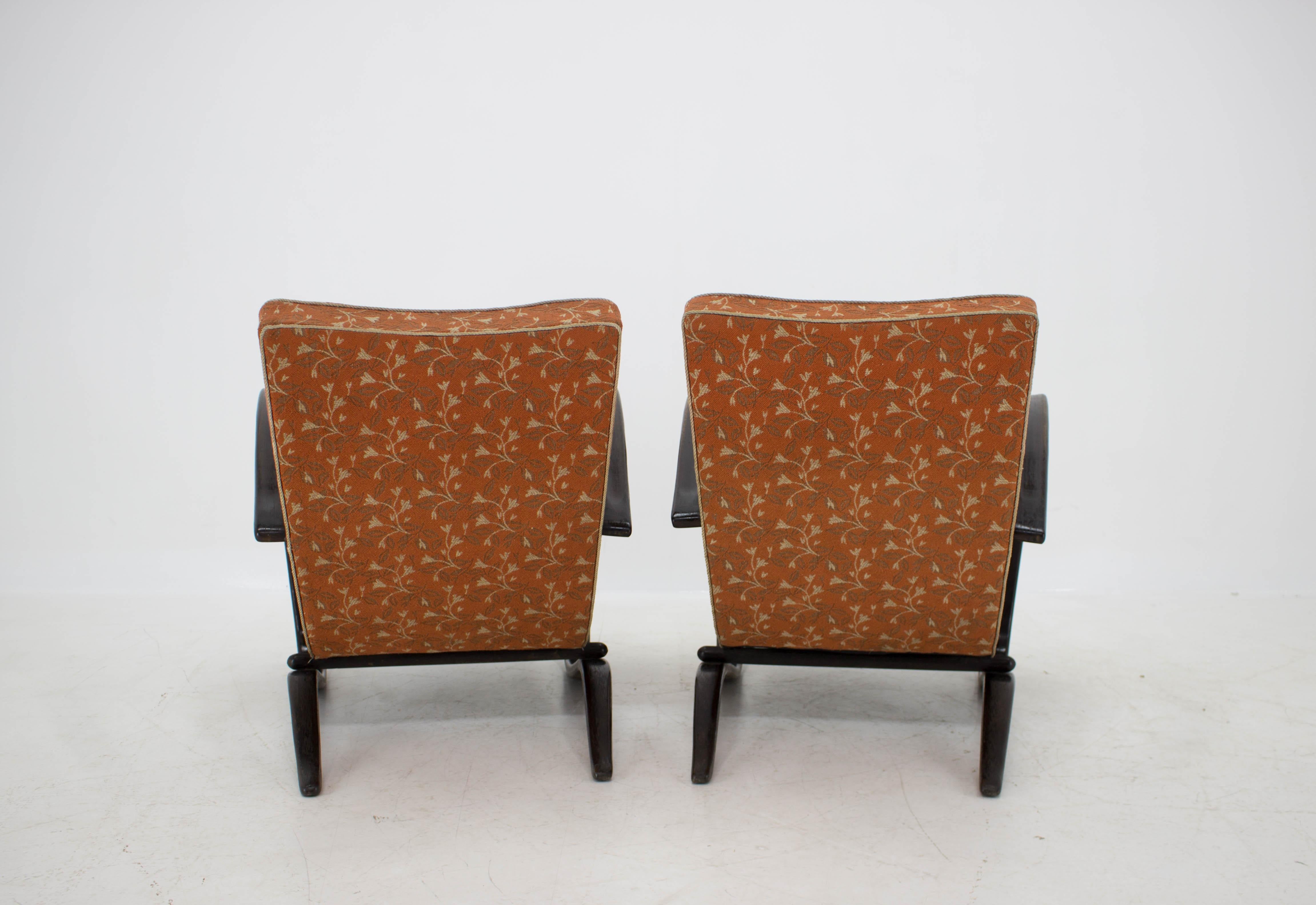 Armchairs H 269 by Jindrich Halabala, Set of Two, 1930s In Good Condition In Praha, CZ