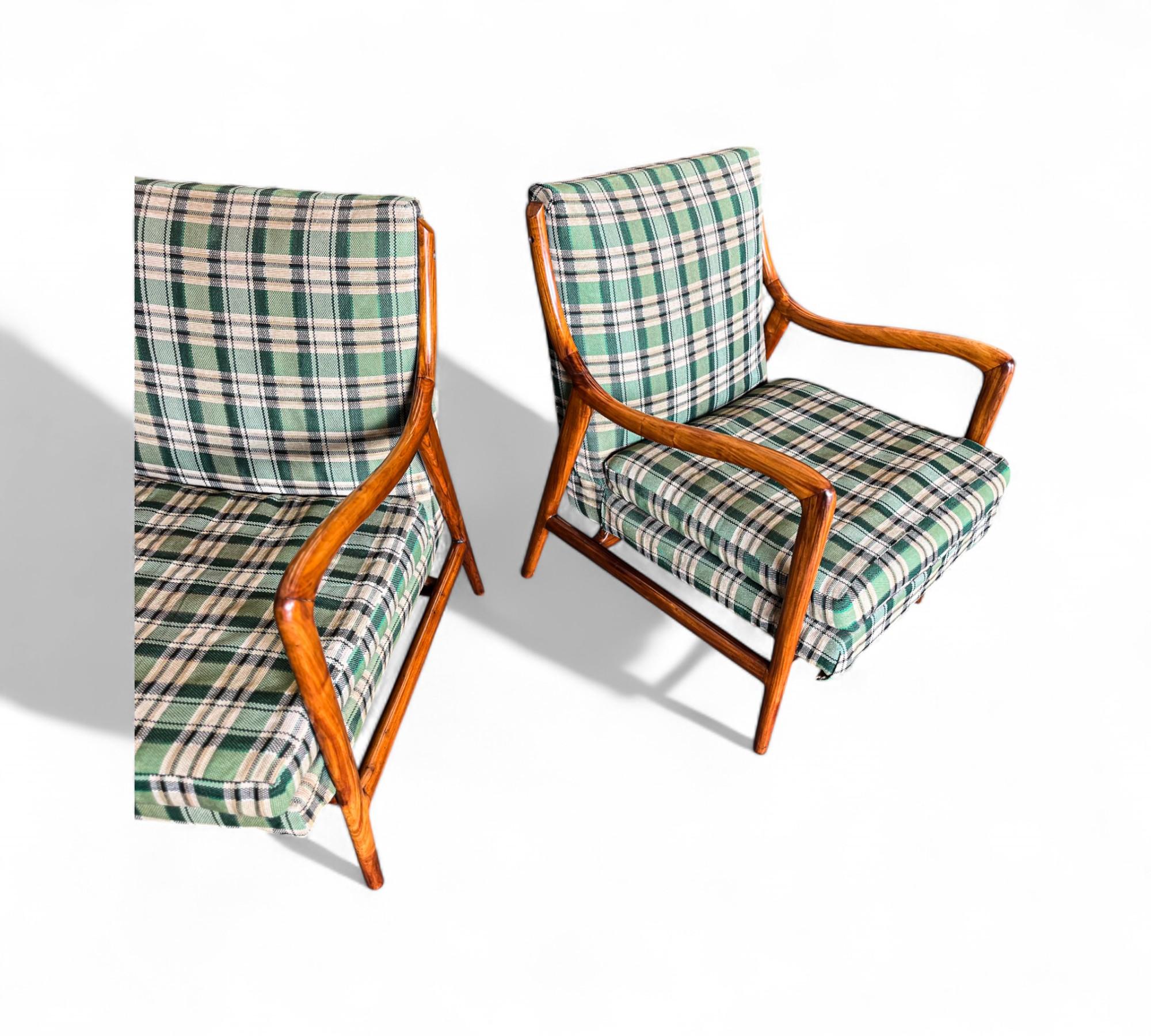 Sillones en Madera y Tela Caviuna, Giuseppe Scapinelli, Años 50 - Lote 833 en venta 3