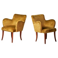 Vintage Armchairs in Gunnel Nyman Style, 1940s