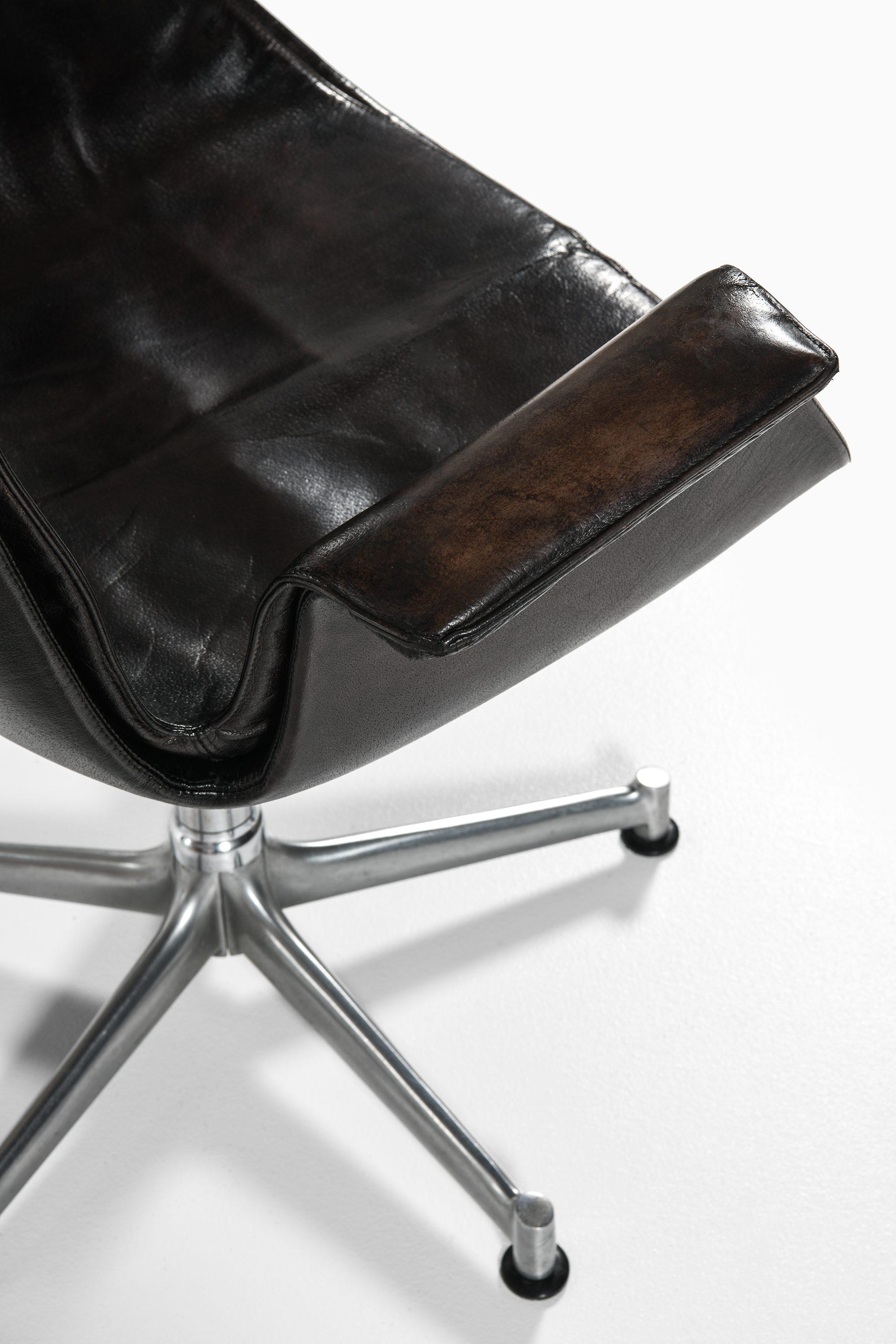Sillones de cuero y estructura de acero de Preben Fabricius & Jørgen Kastholm, 1969 siglo XX en venta