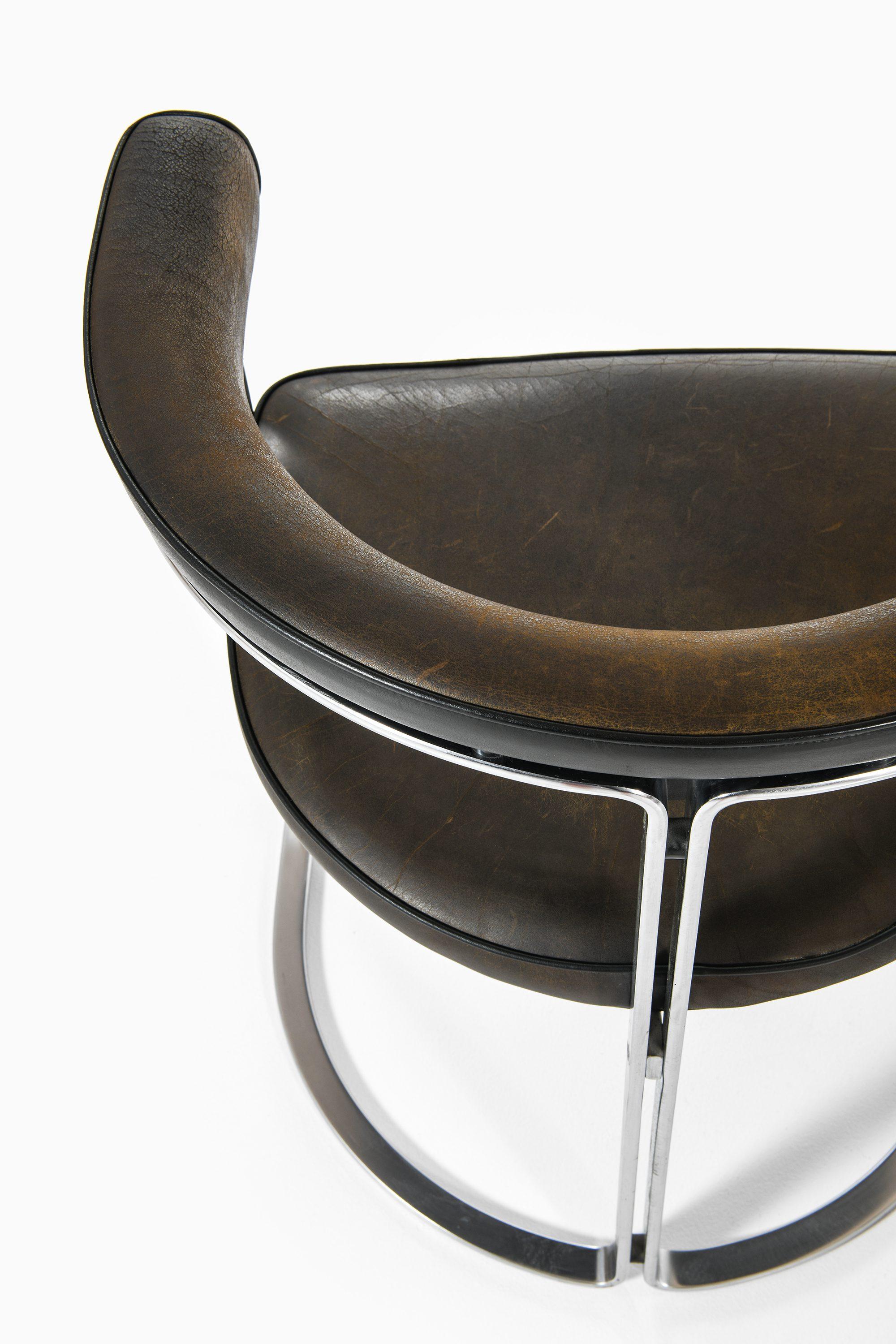 Sessel aus Stahl und Leder von Horst Brüning, 1968 (Deutsch) im Angebot