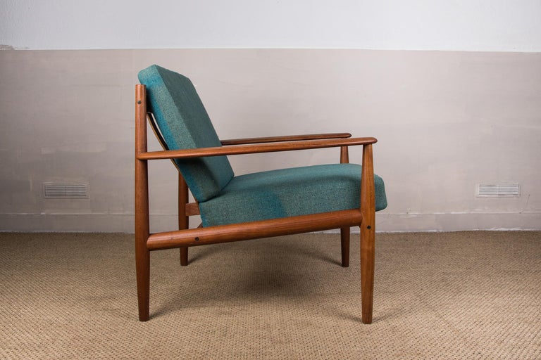 Armchairs in Teak and Fabric by Grete Jalk for France & Sound, 1963, Set of 2 2