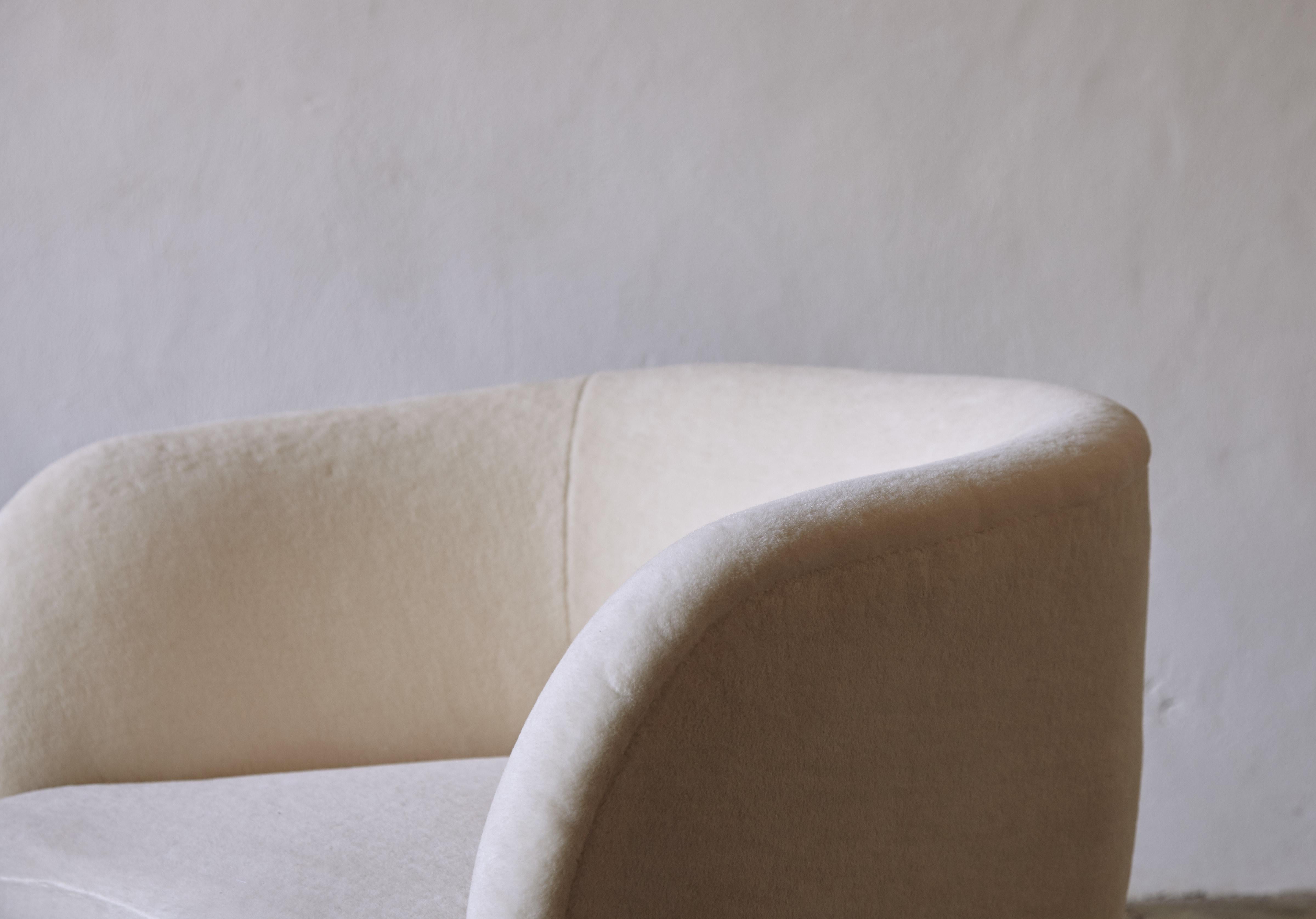 Armchairs in the Style of Flemming Lassen / Viggo Boesen, Pure Alpaca Fabric For Sale 3