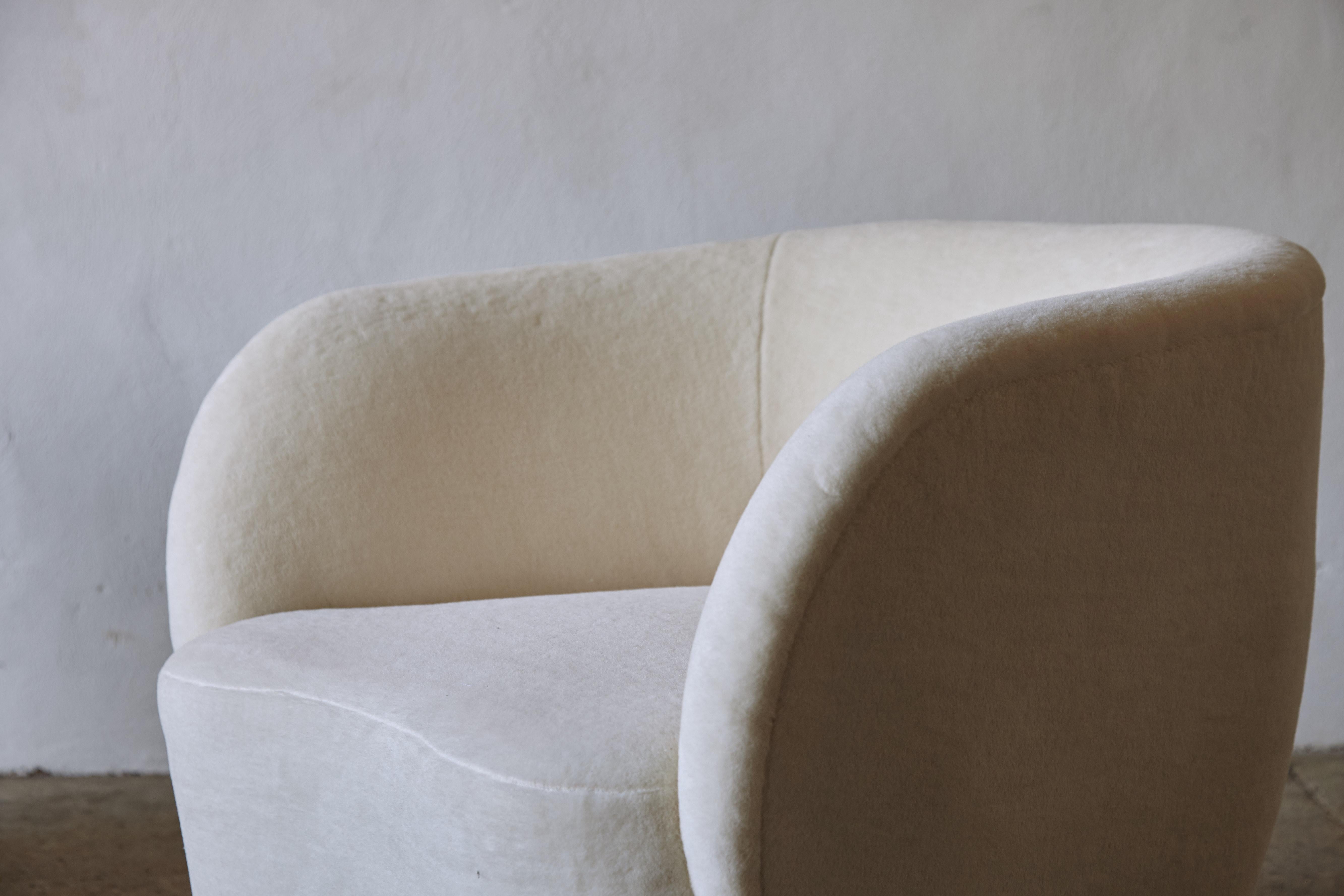 Armchairs in the Style of Flemming Lassen / Viggo Boesen, Pure Alpaca Fabric For Sale 4