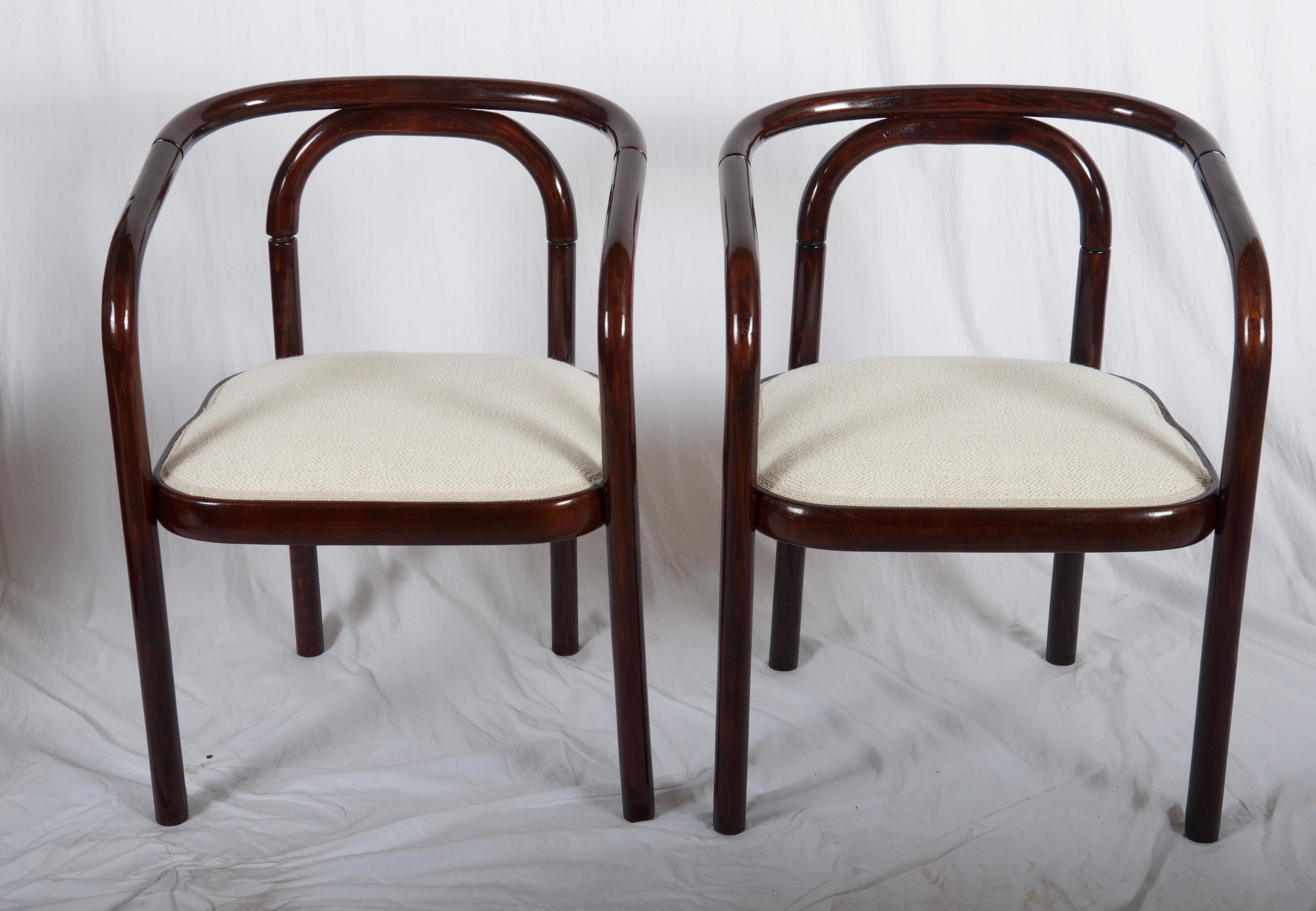 Beech Armchairs in the Style of Poul Henningsen For Sale
