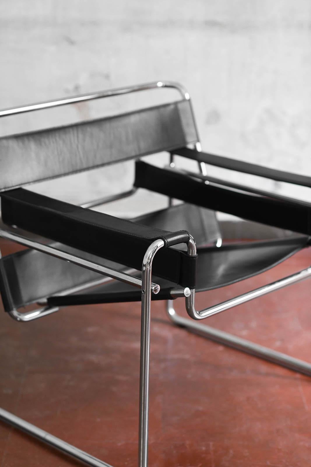 Sessel im Wassily-Stil von Marcel Breuer, 2er-Set, 70er-Jahre im Angebot 1