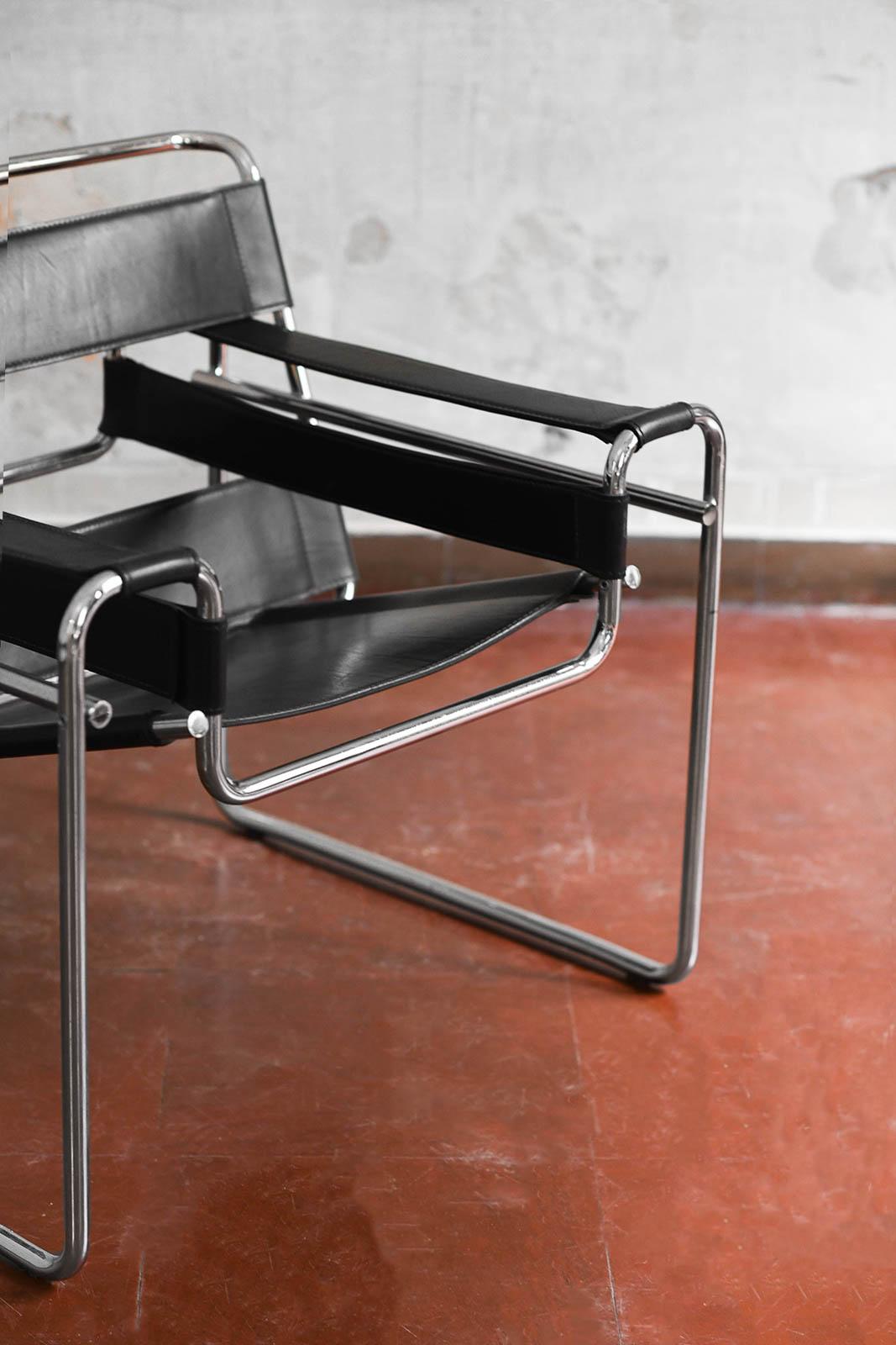 Sessel im Wassily-Stil von Marcel Breuer, 2er-Set, 70er-Jahre im Angebot 2