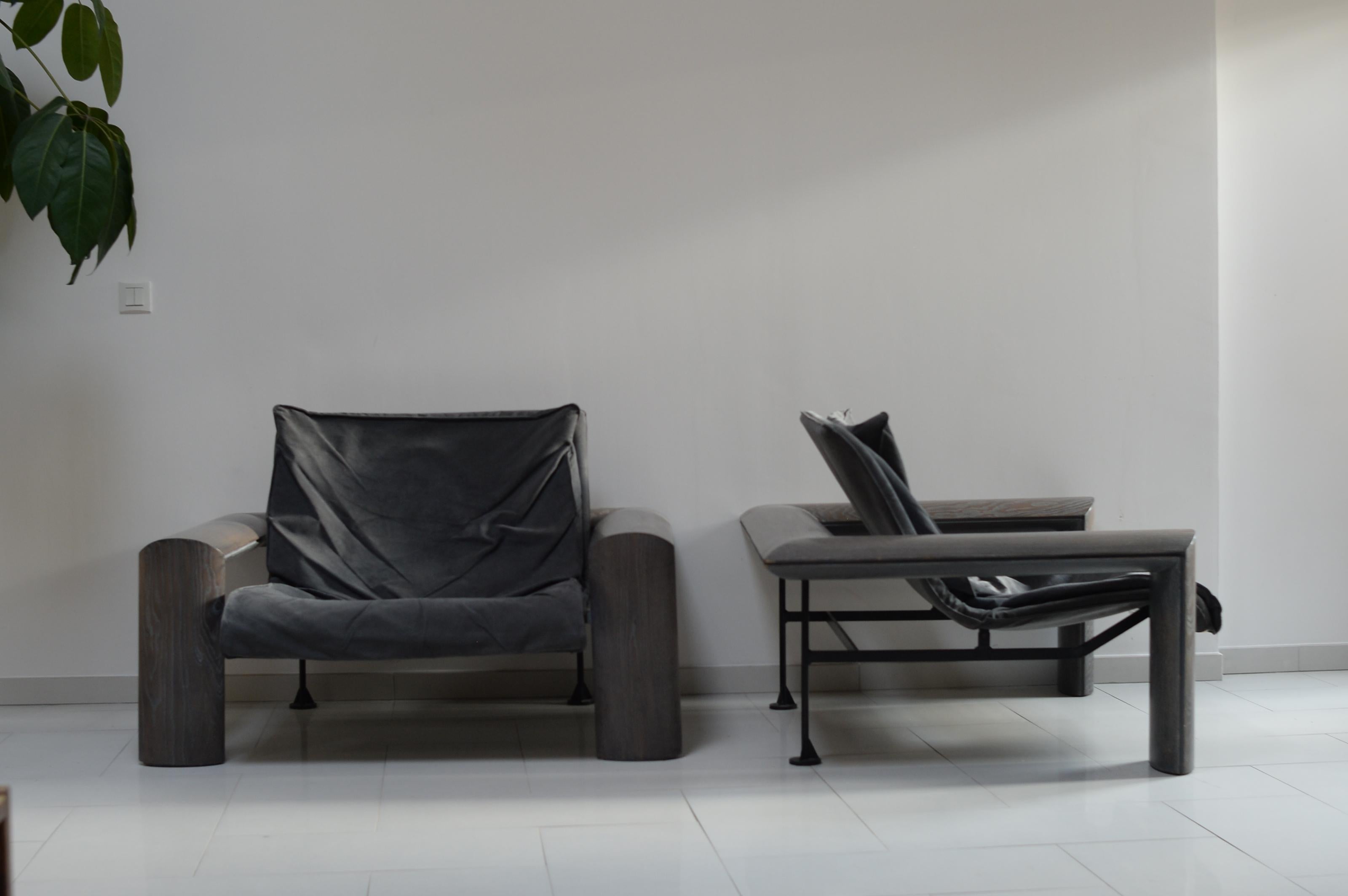 Armchairs Maestro by Jean Louis Berthet, 1980s, Set of 2 In Good Condition In Charnay Les Macon, FR