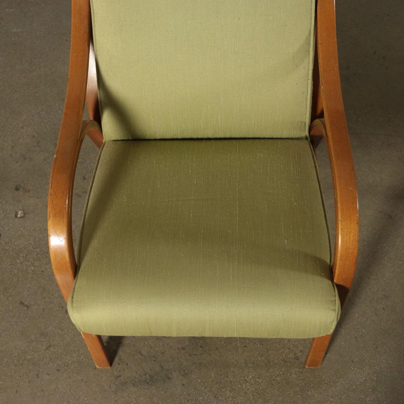 Armchairs Meneghetti Stoppino Gregotti Foam Fabric Wood, Italy, 1960s-1970s 2