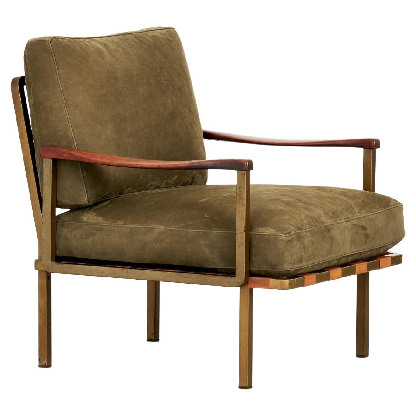 1961 Osvaldo Borsani-Armchairs with armrests mod. P24 green upholstery