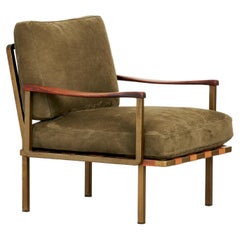 Vintage 1961 Osvaldo Borsani-Armchairs with armrests mod. P24 green upholstery