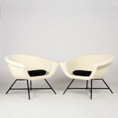 Armchairs Model 58 Genevieve Dangles & Christian Defrance for Burov, 1950s