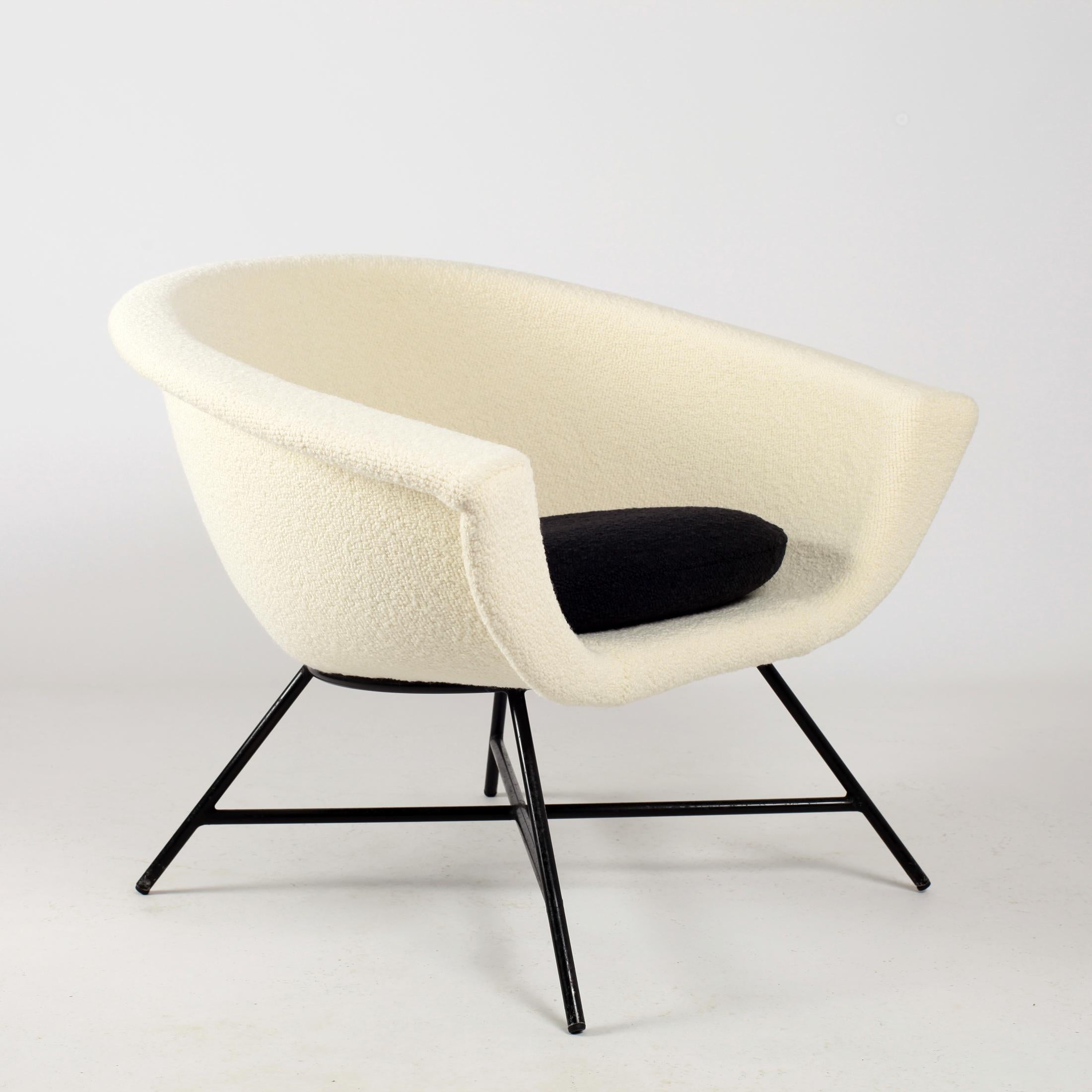 Mid-Century Modern Armchairs Model 58 Genevieve Dangles & Christian Defrance for Burov, 1950s
