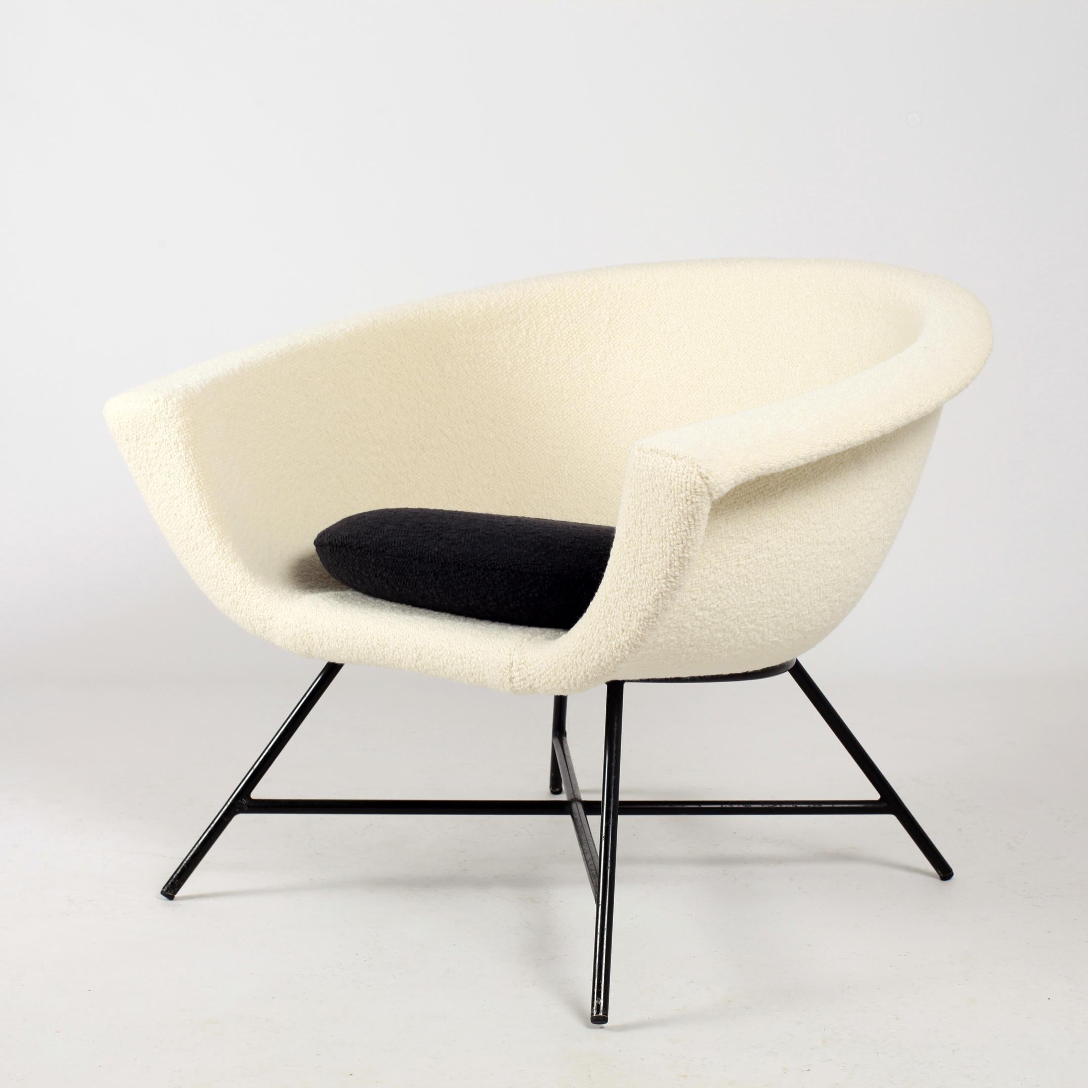French Armchairs Model 58 Genevieve Dangles & Christian Defrance for Burov, 1950s