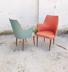 Armchairs P-35 Attributed to Osvaldo Borsani for Arredamento Borsani, Italy 50s