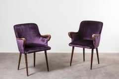 1954 Osvaldo Borsani - Prodotto da Tecno - Poltrone in velluto viola P38