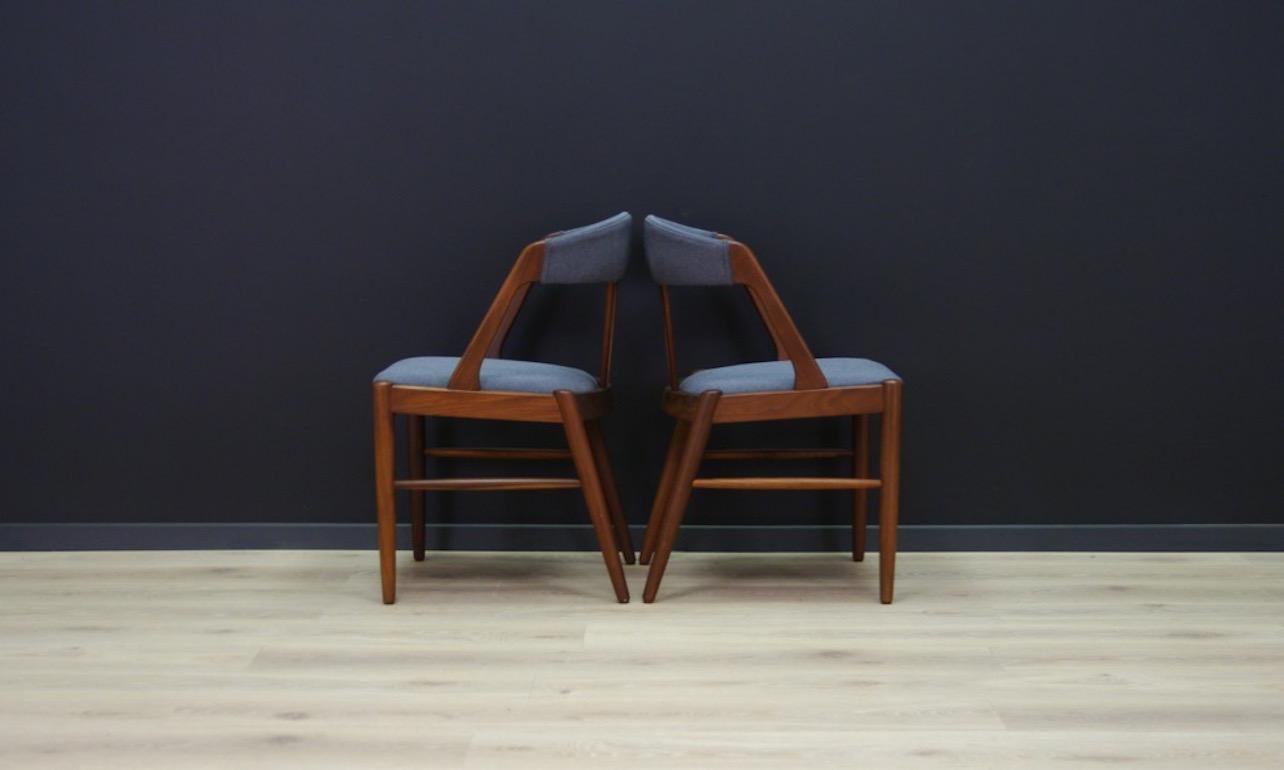 Late 20th Century Armchairs Teak Gray Retro Danish Design Vintage, 1960s
